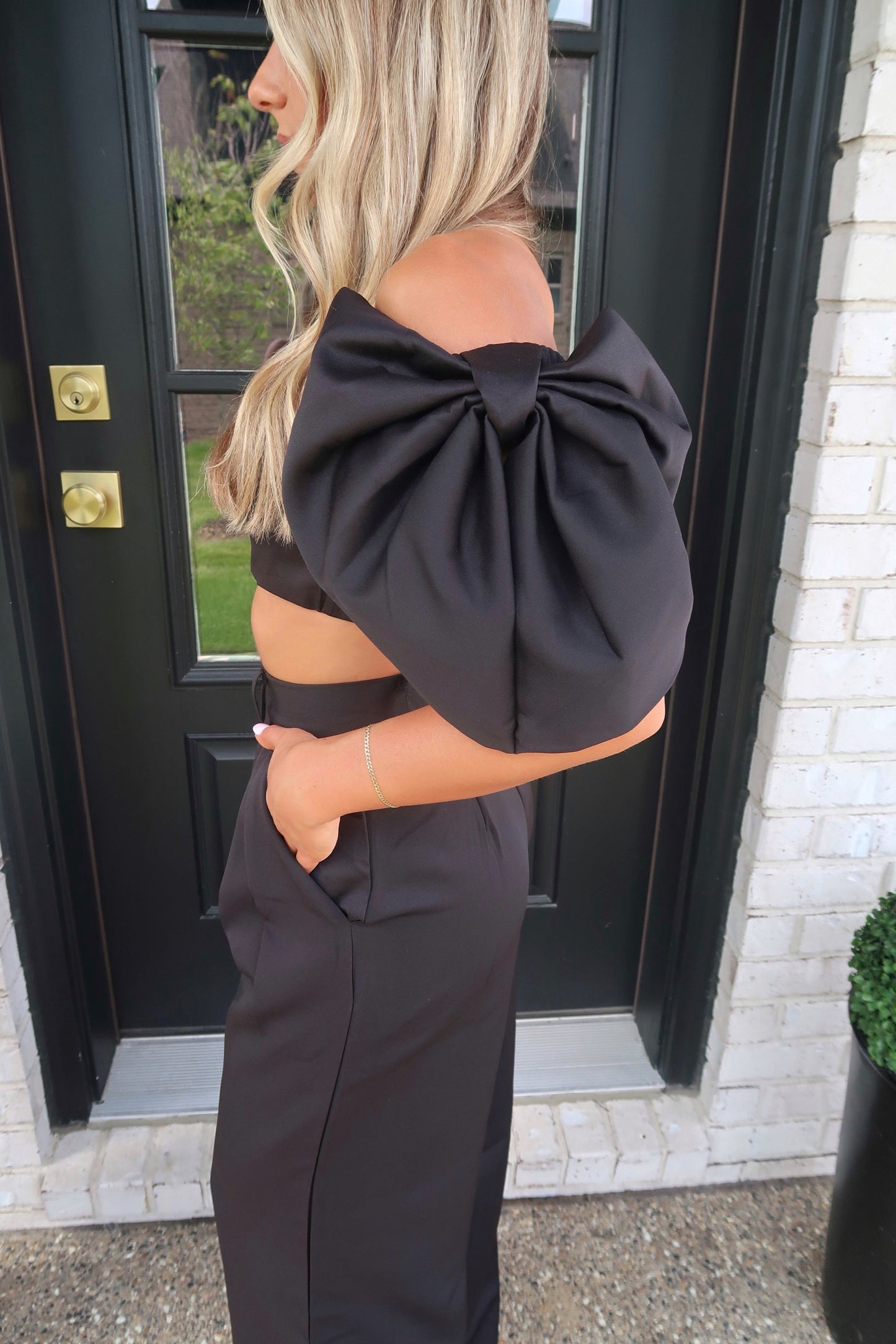 Puff Bow Sleeve Top