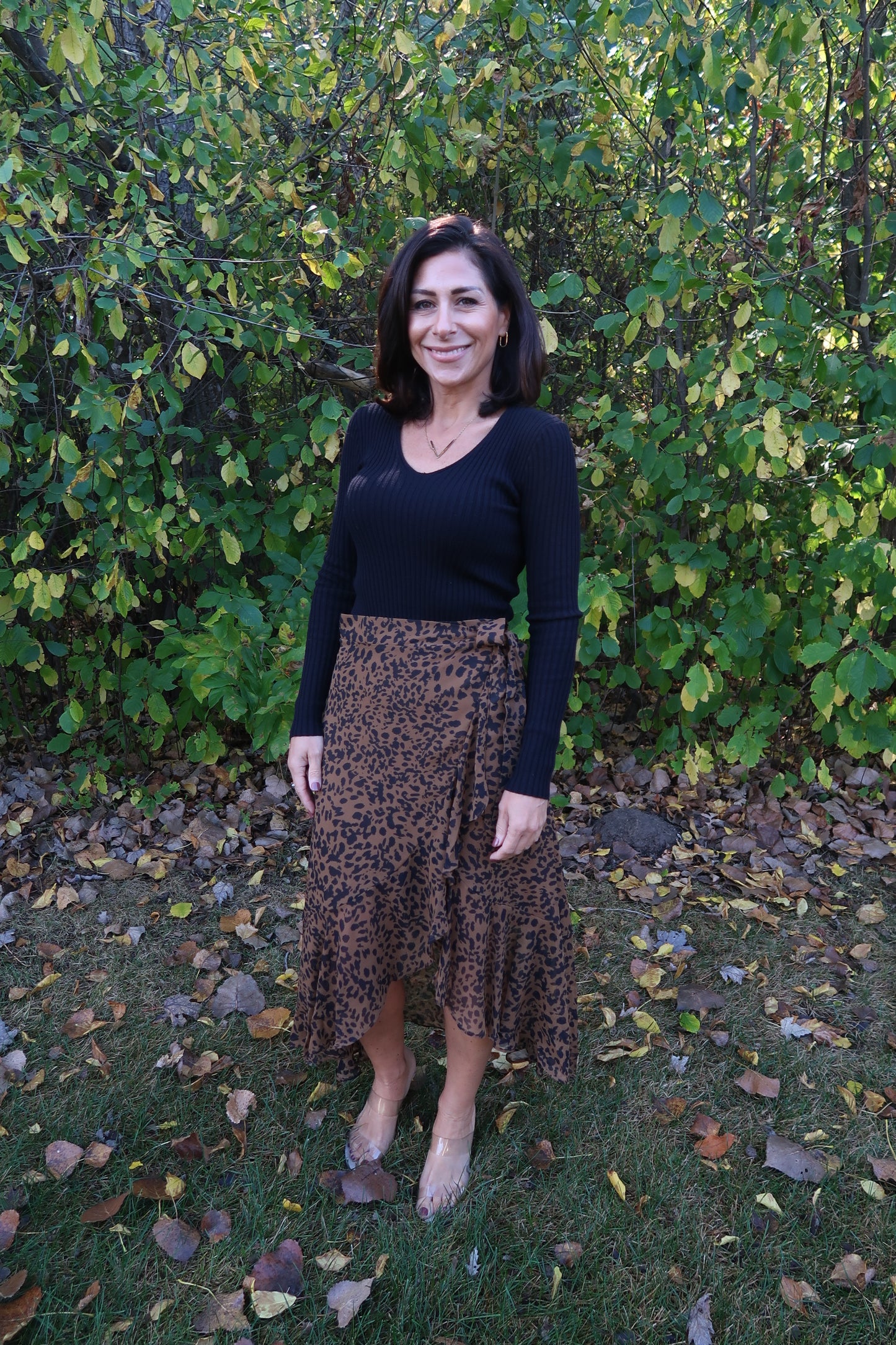 Toffee Wrap Midi Skirt