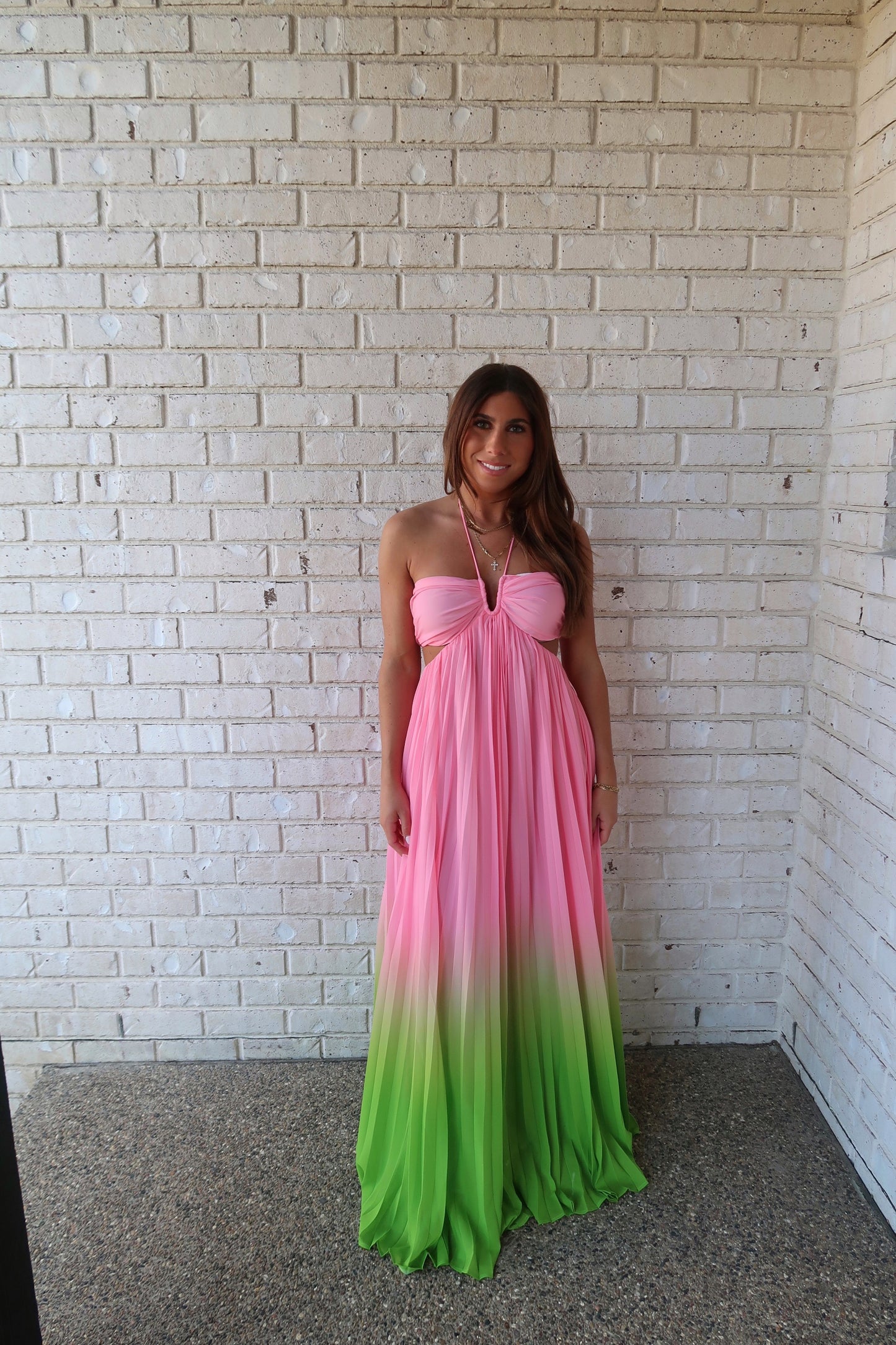 Watermelon Sugar Sweetheart Maxi Dress