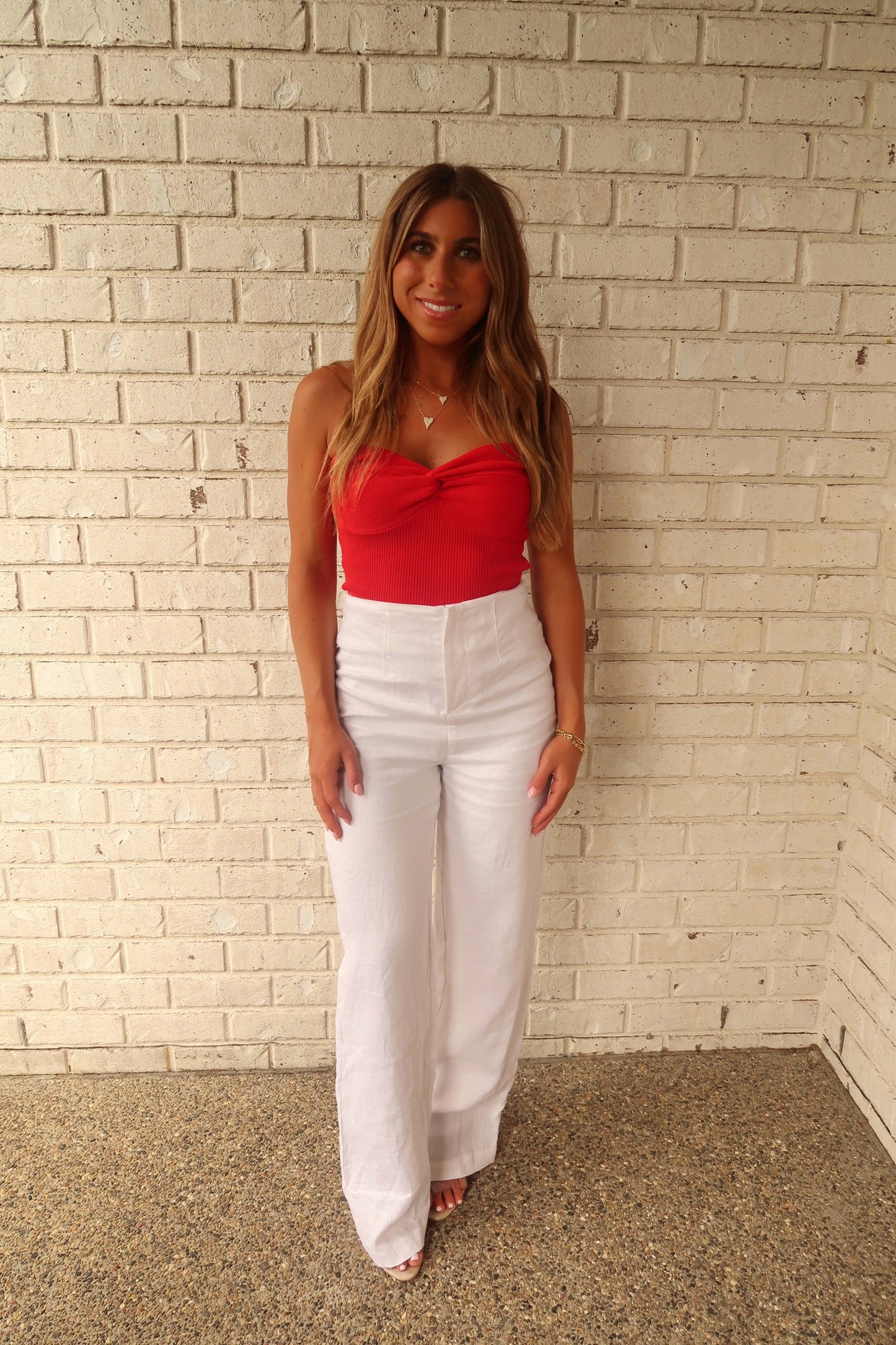 Red Twist Tube Top