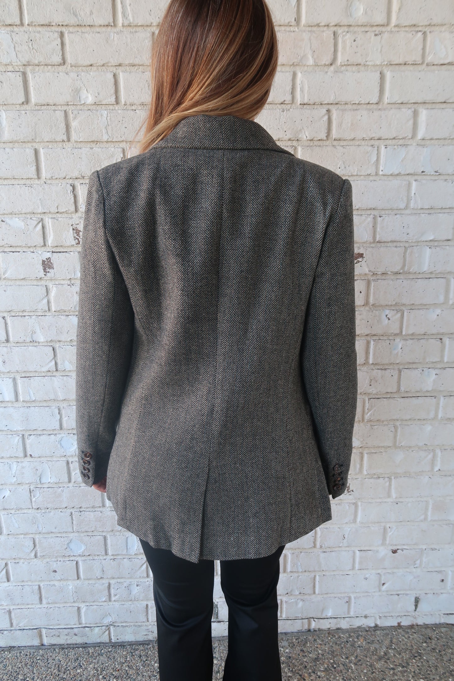Classic Herringbone Blazer