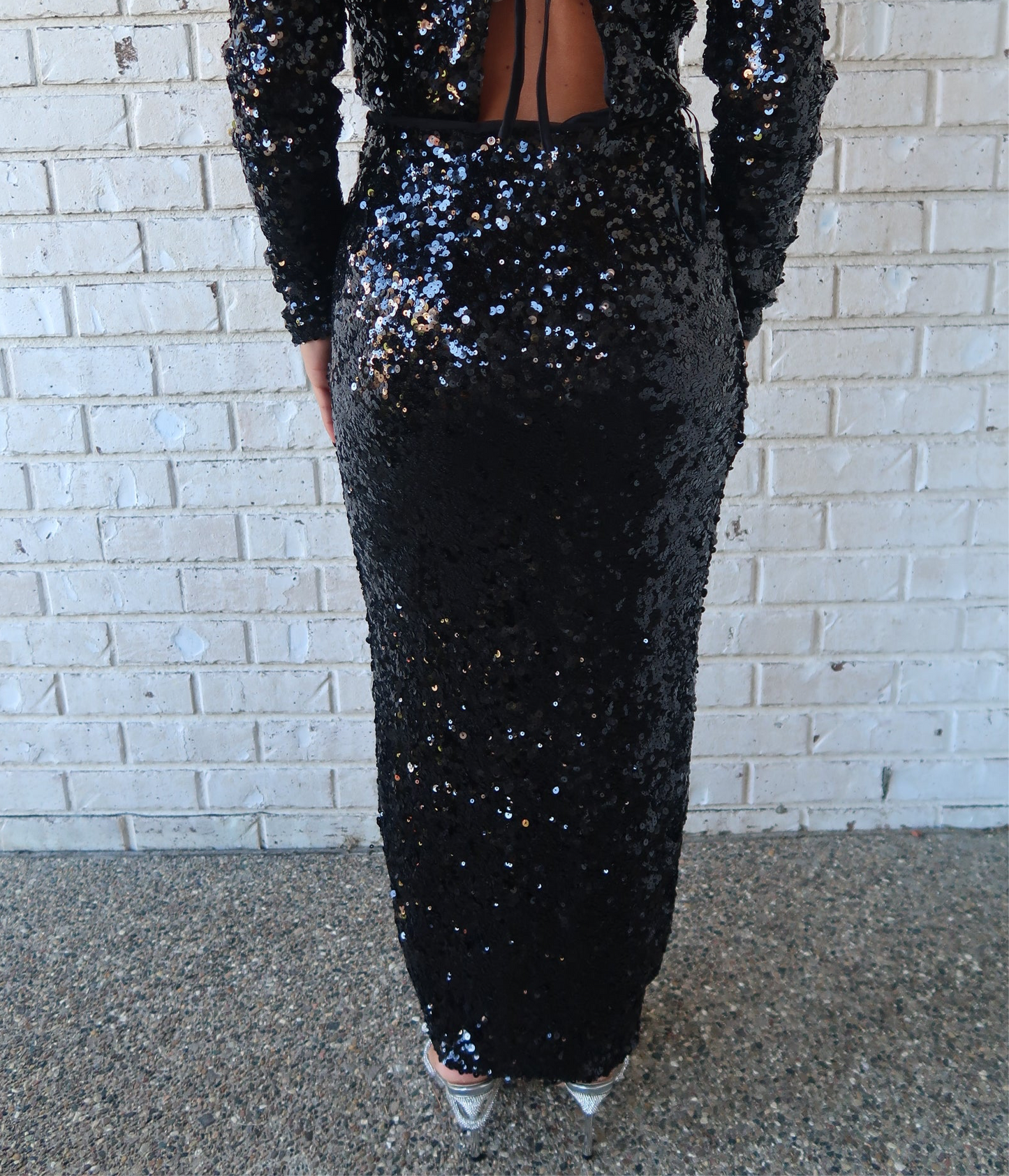 Sparkle Sequin Maxi Skirt