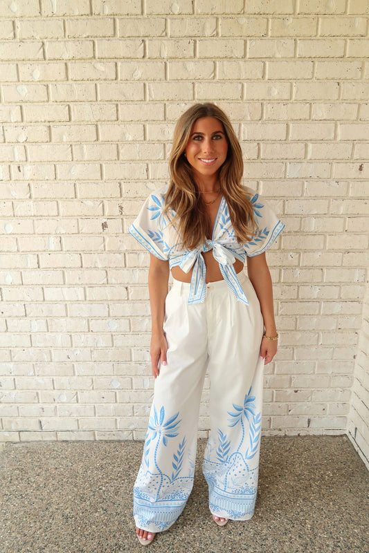 Greece Print Trousers