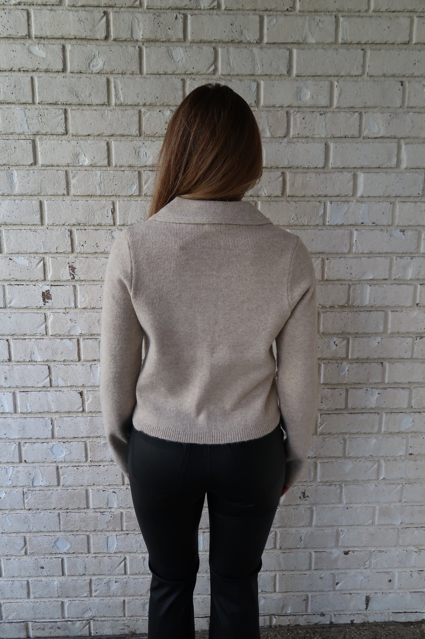 Peter Pan Collar Knit Cardigan