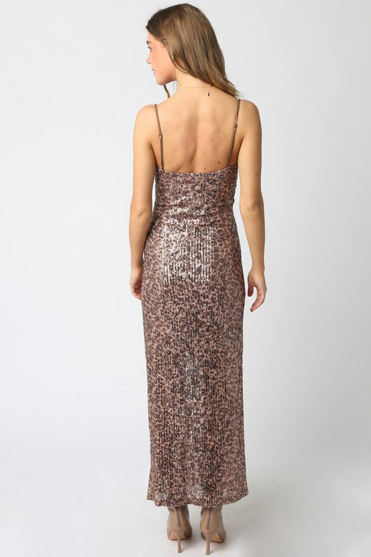 Gia Sequin Leopard Dress