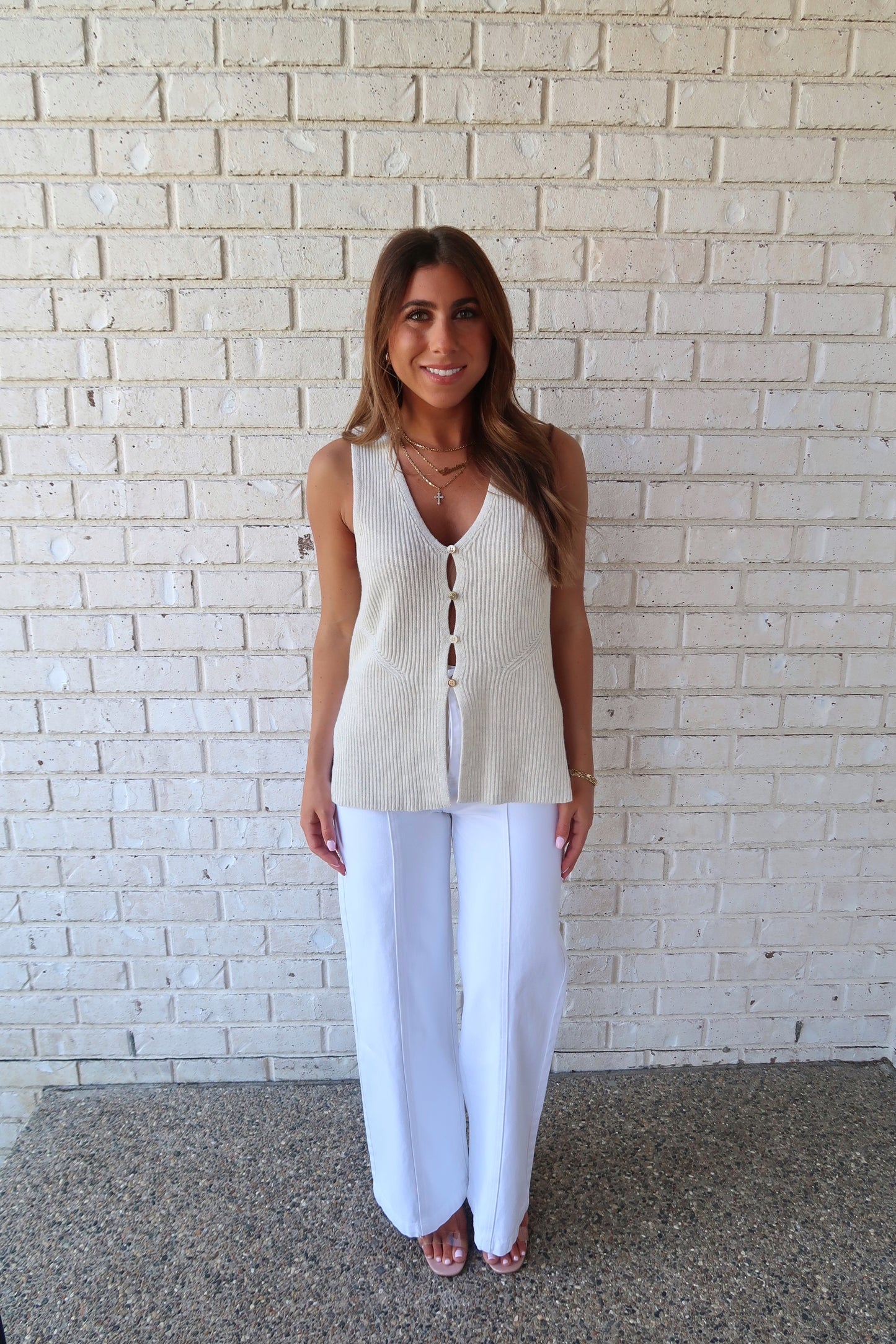 Oatmeal Sleeveless Vest