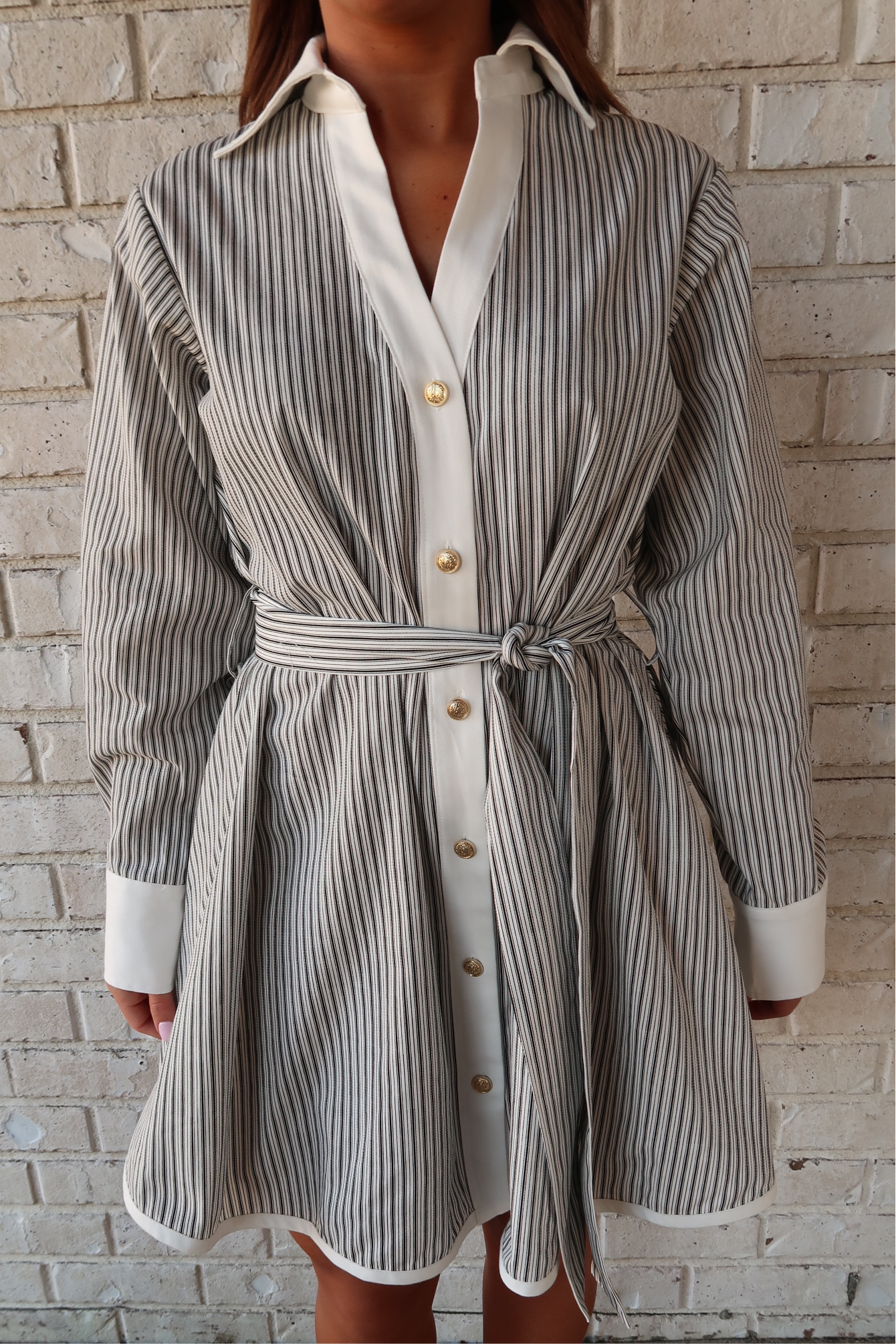 Classic Charm Pinstripe Dress
