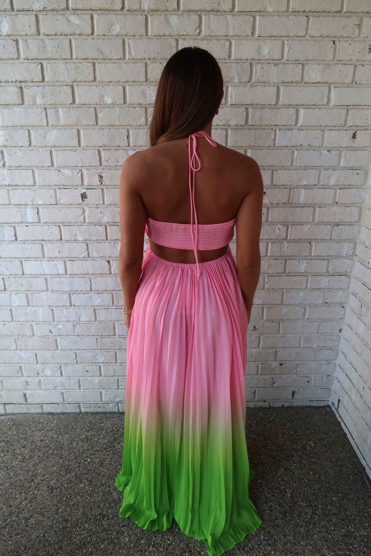 Watermelon Sugar Sweetheart Maxi Dress