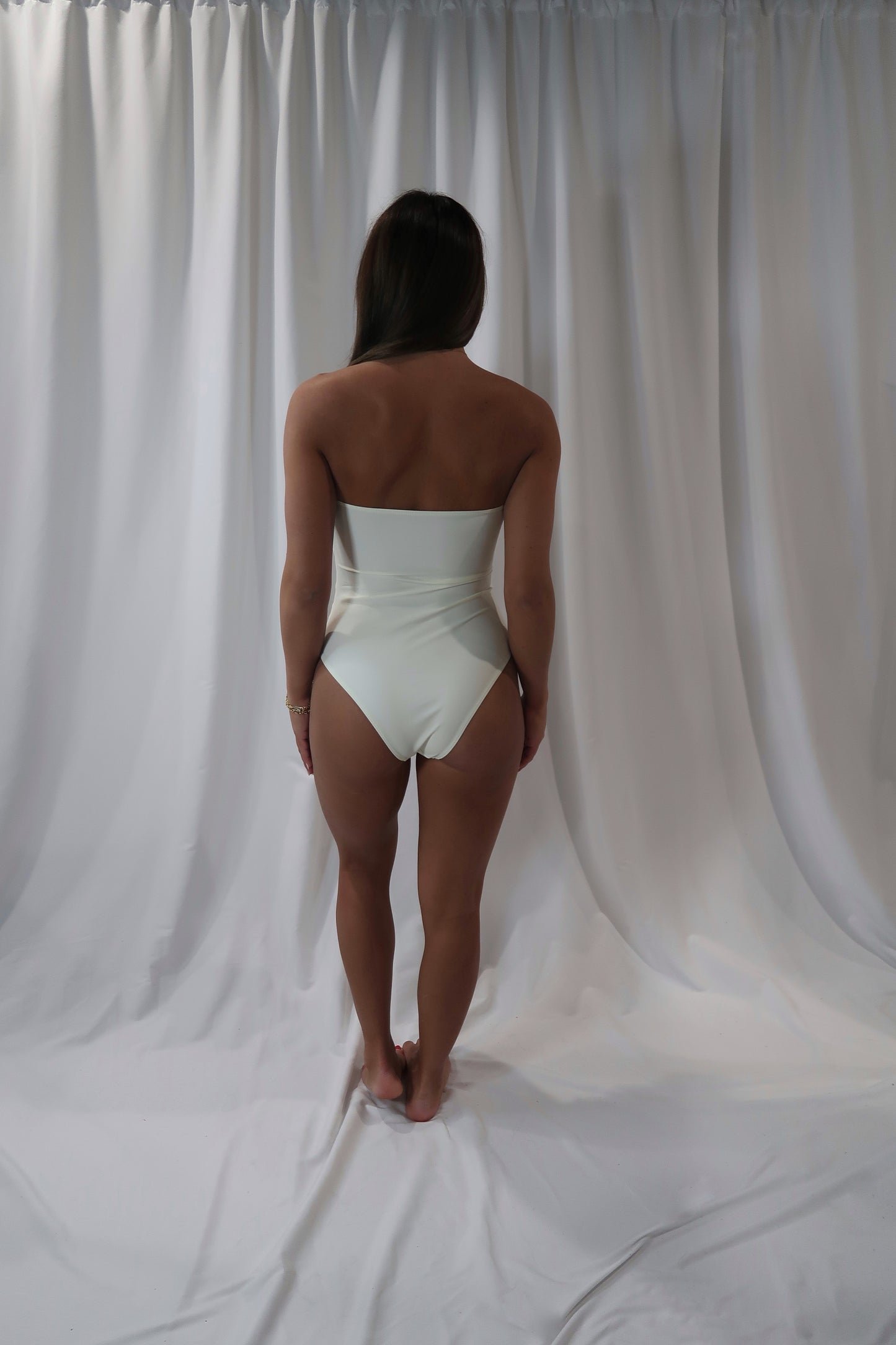 Rose Halter One Piece Swim Suit