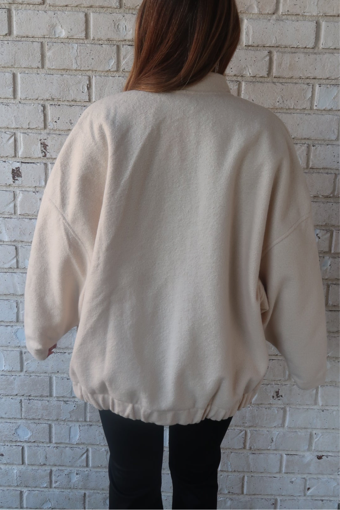 Oversized Woven Jacket - Cream