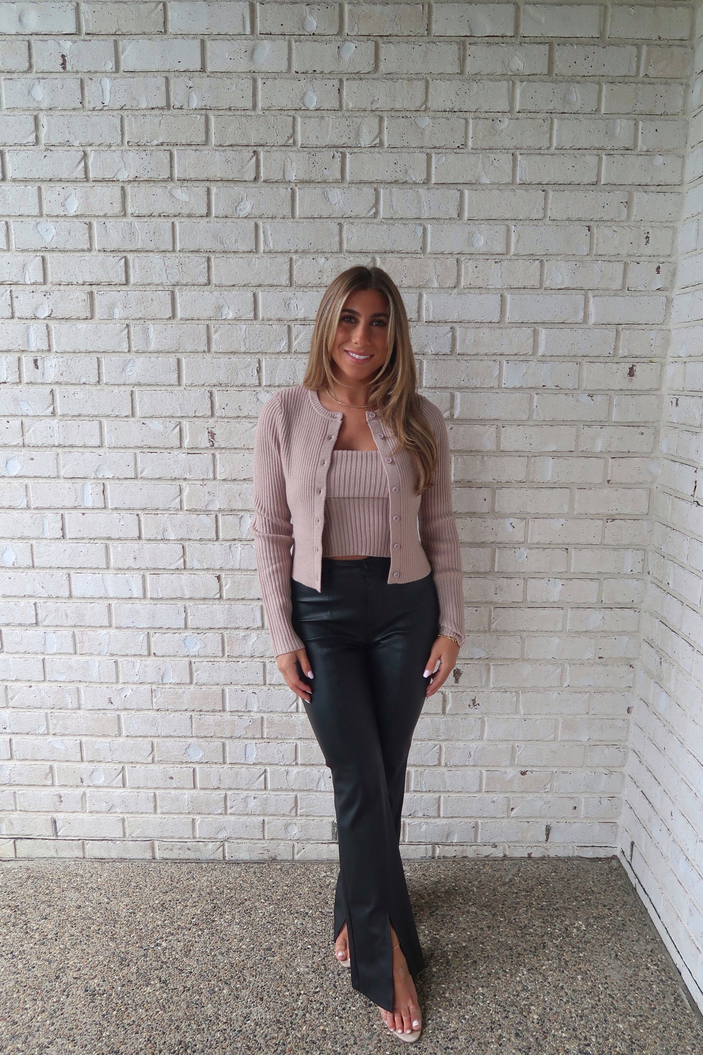 Rib Knit Tube Top - Mocha