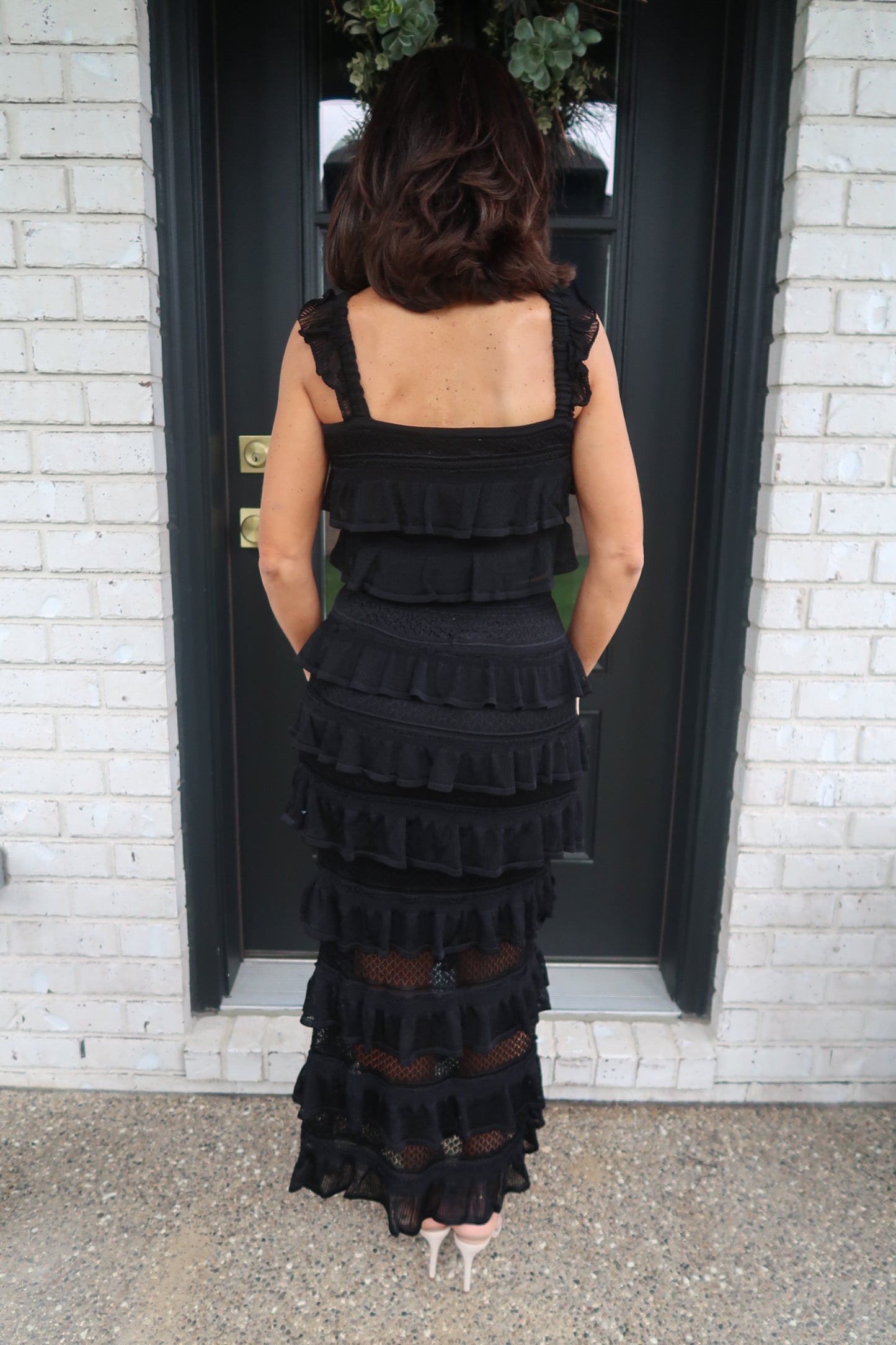Tiered Ruffle Set - Black