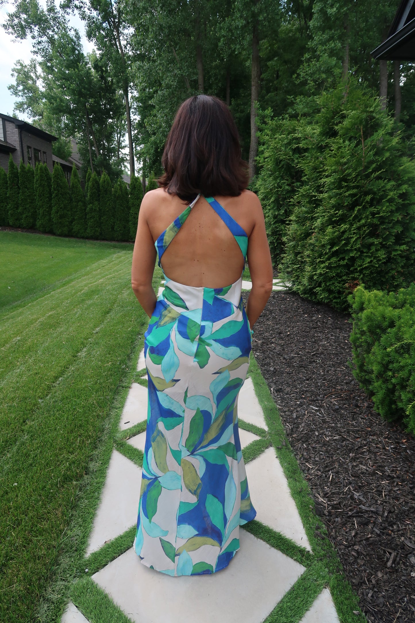 Halter Abstract Dress