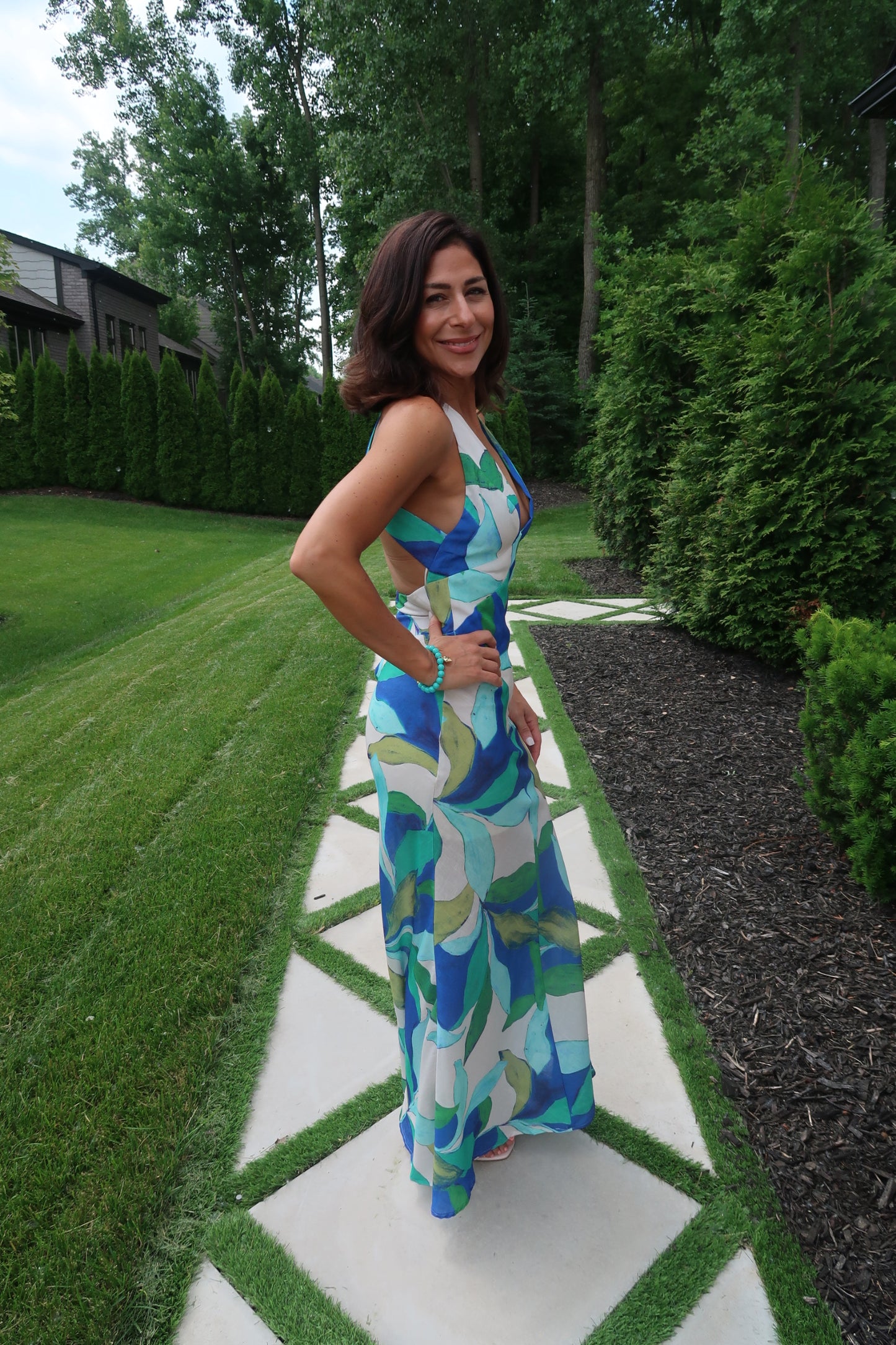 Halter Abstract Dress