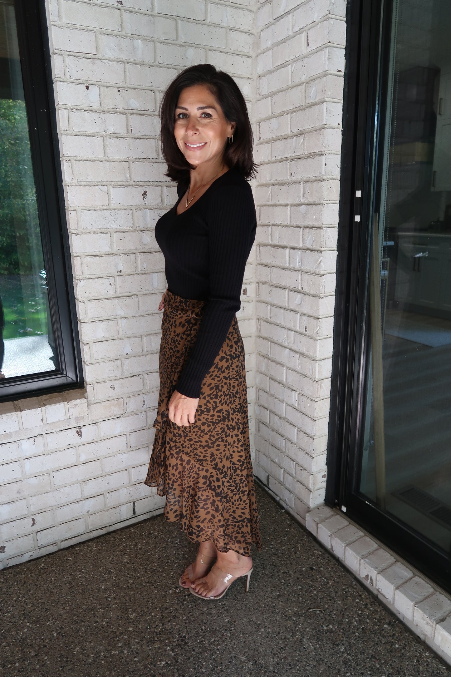 Toffee Wrap Midi Skirt