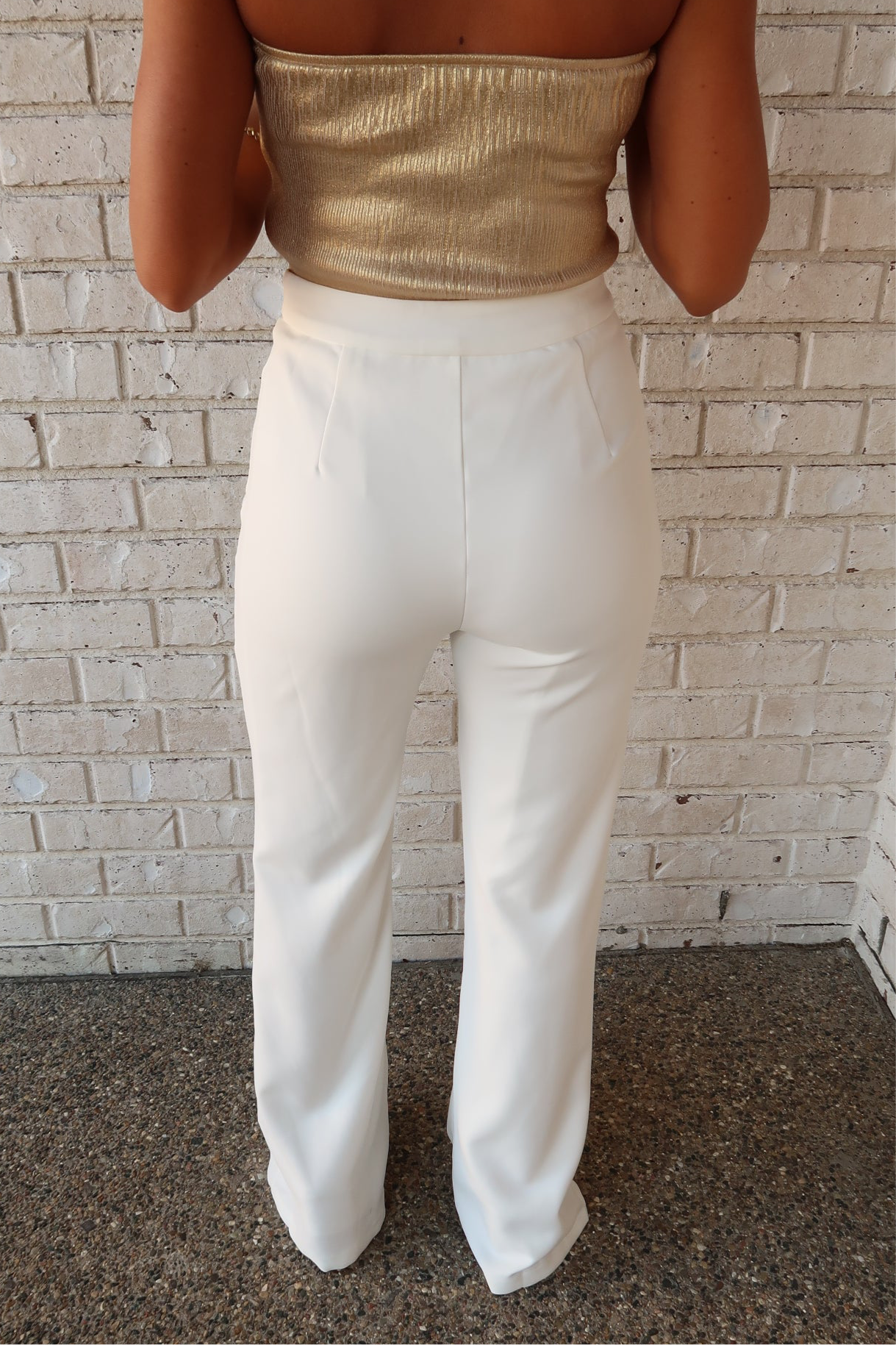 White Flare Pants