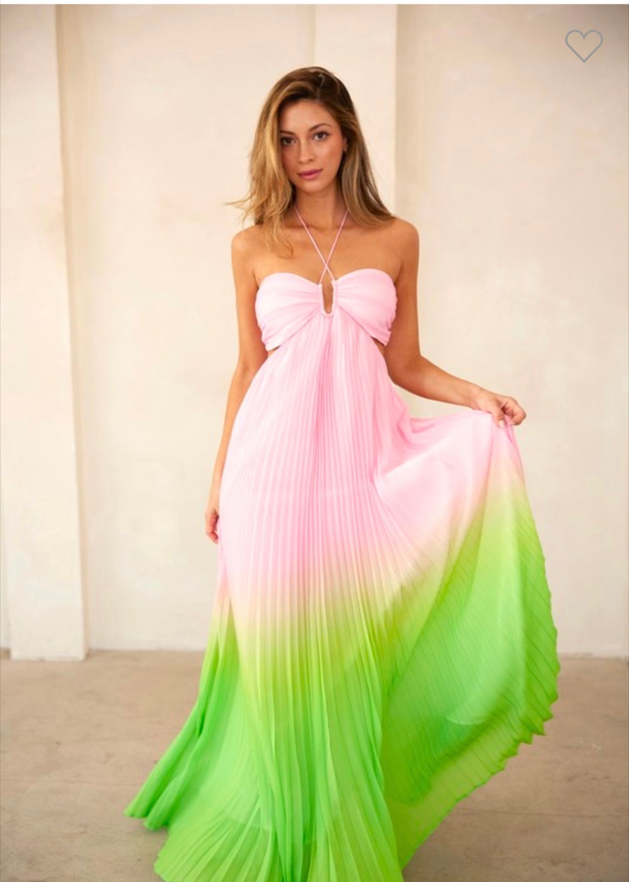 Watermelon Sugar Sweetheart Maxi Dress