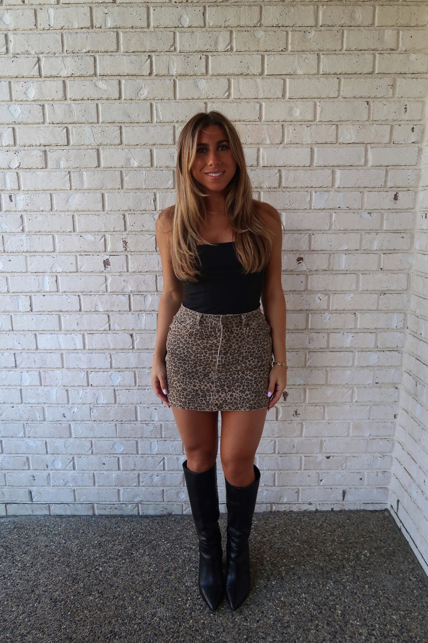 Leopard Print Mini Skirt