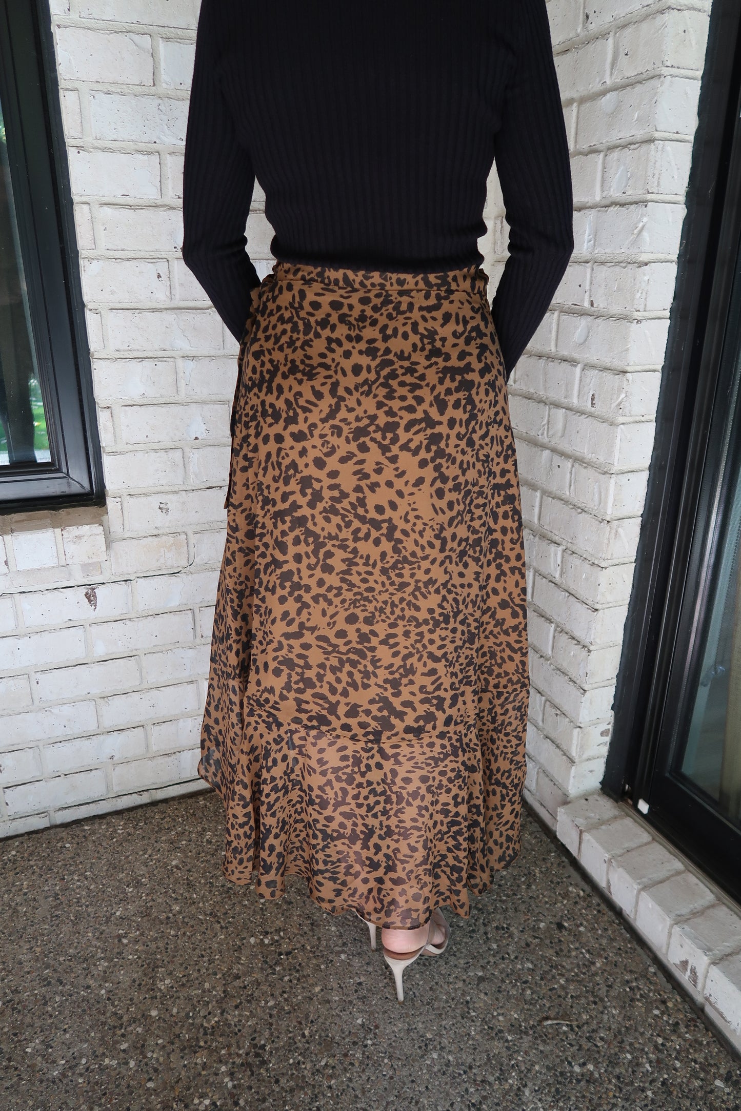 Toffee Wrap Midi Skirt