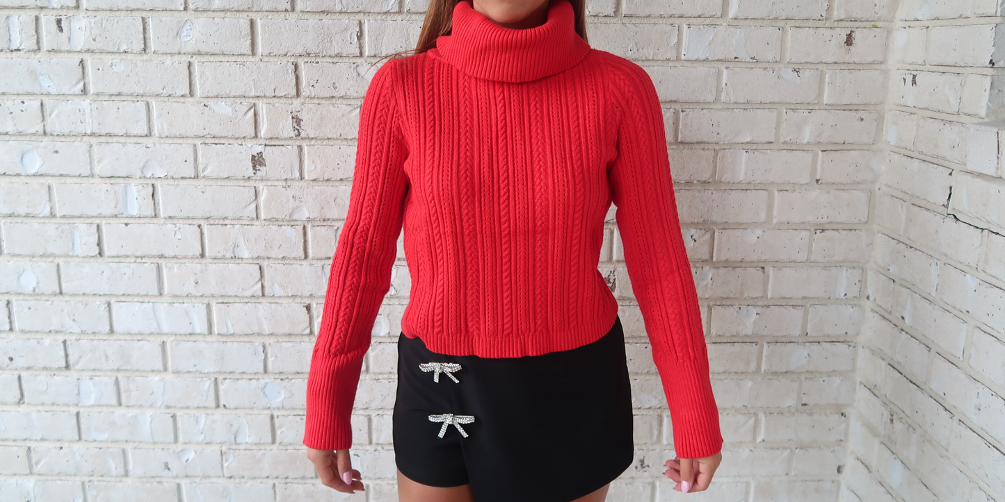 Red Turtle Neck Sweater