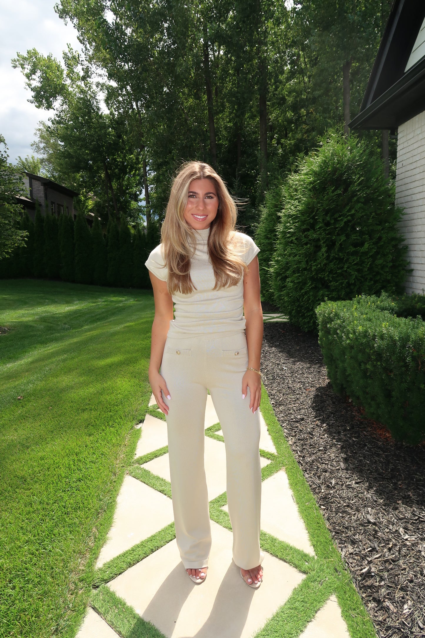 Nora Knit Top - Beige