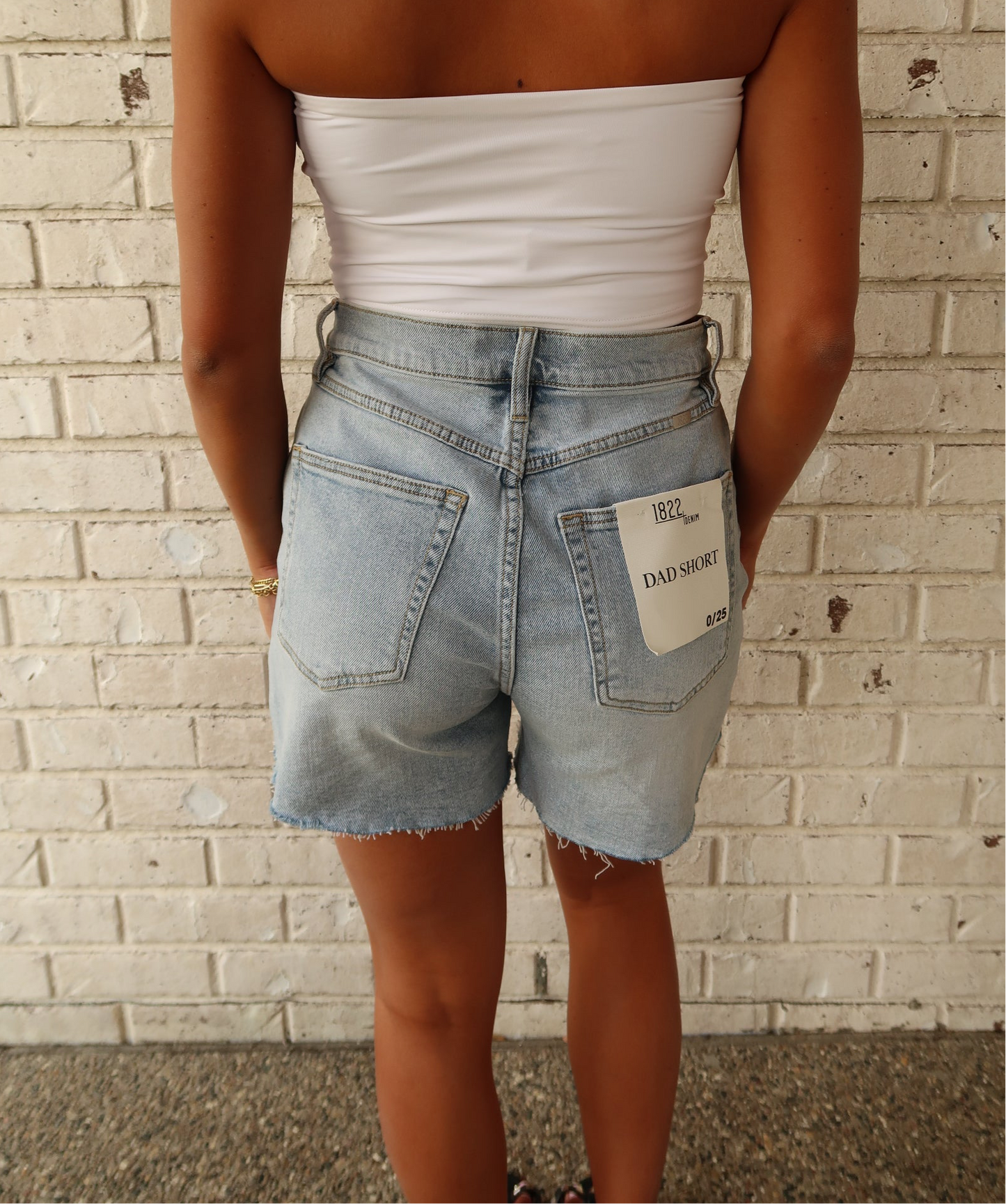 Light Wash Dad Shorts