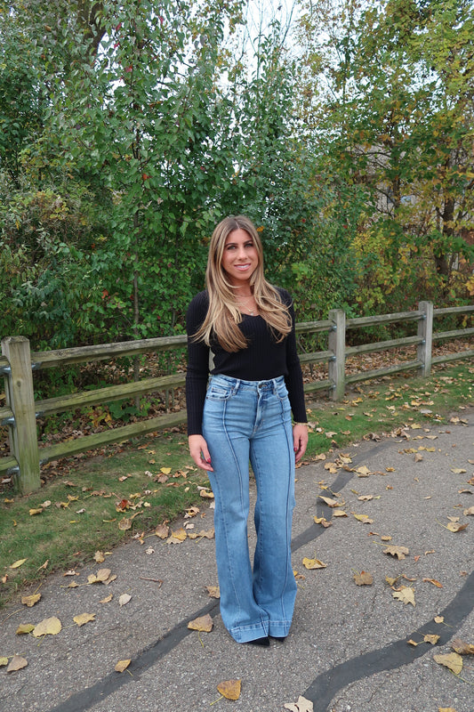 Medium Wash High Rise Jeans