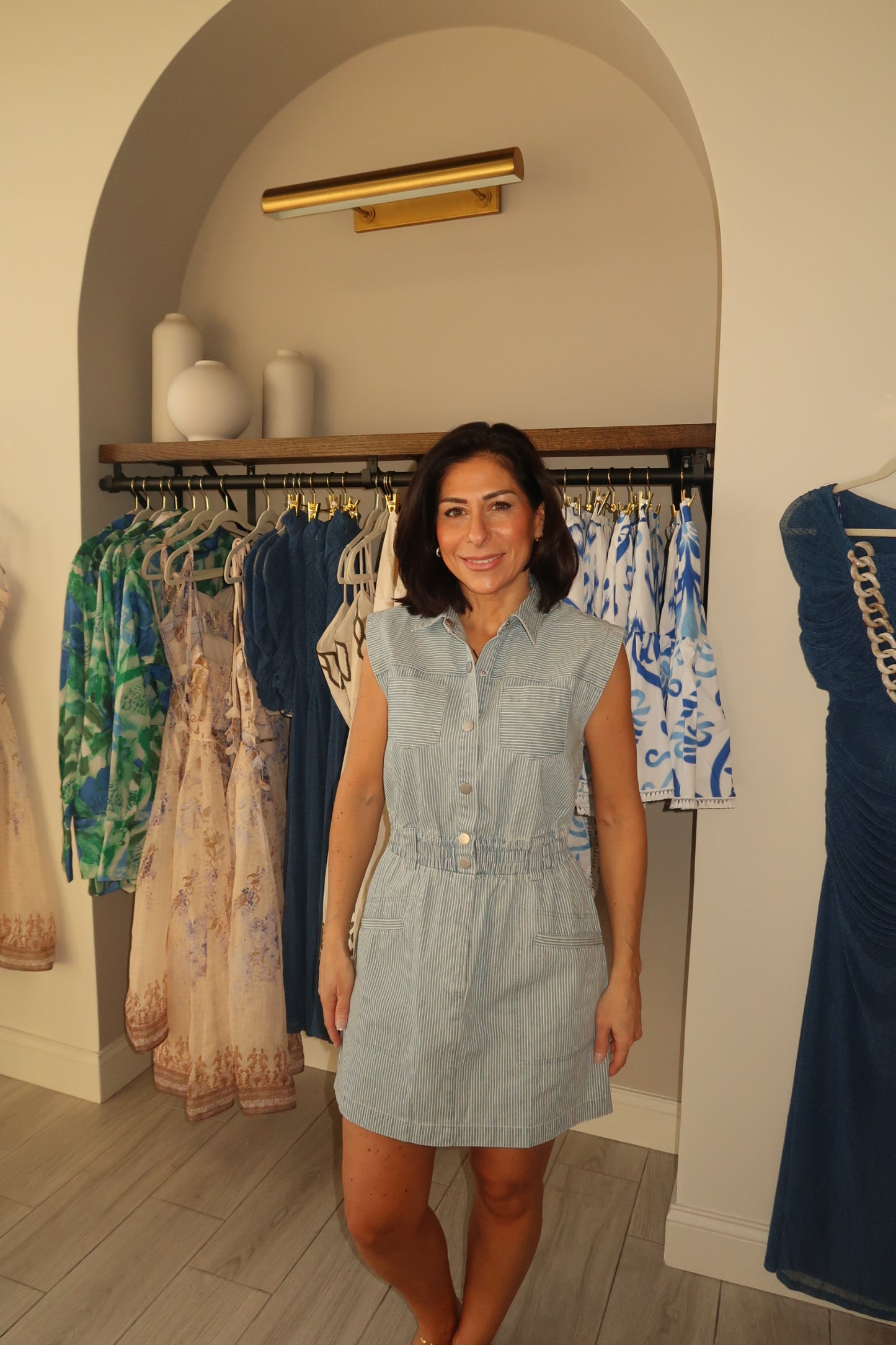 Stripe Denim Dress