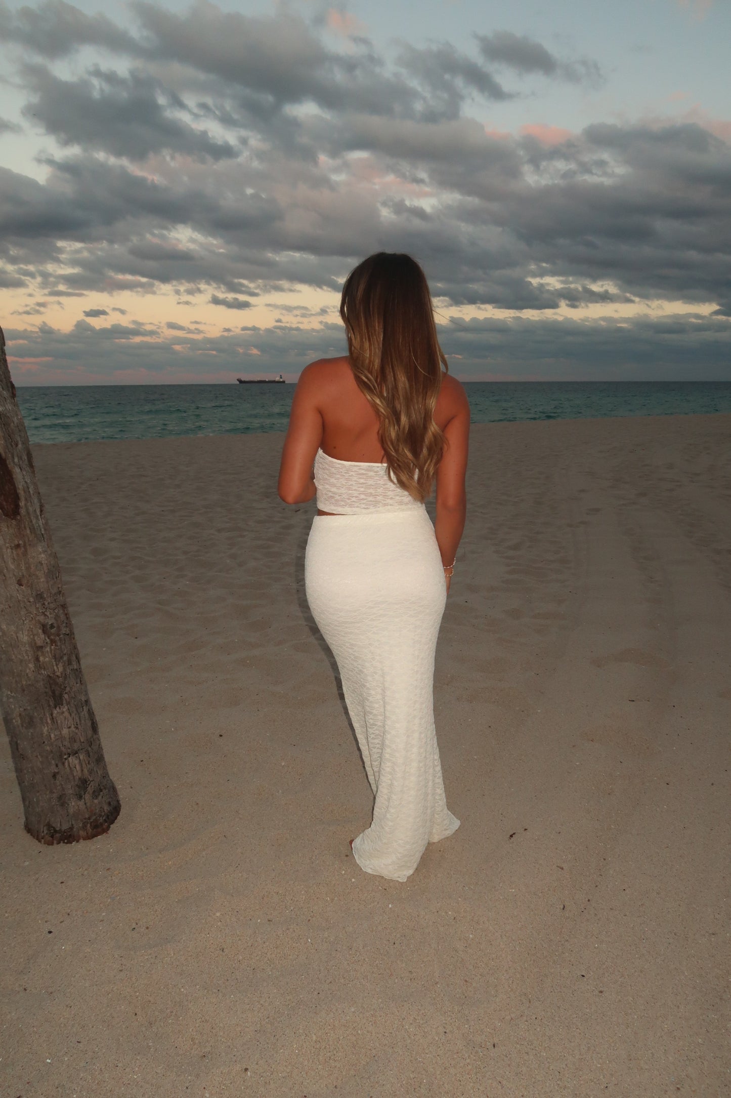 Ivory Lace Halter Top