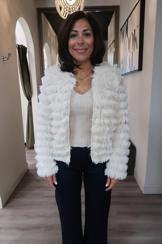 Ivory Furry Jacket