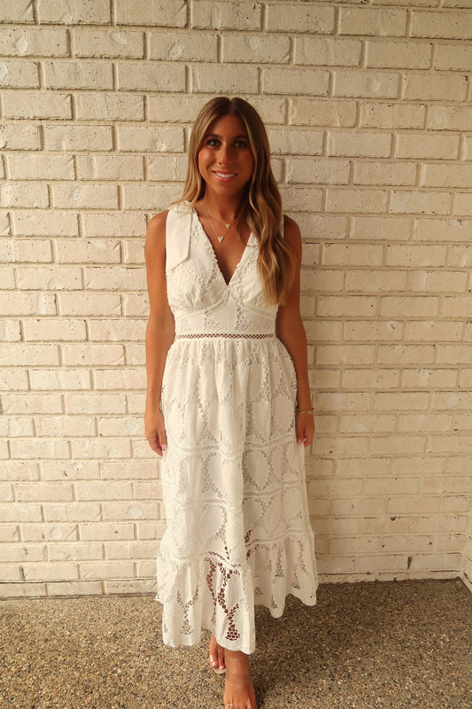 Bianca Eyelet Maxi Dress