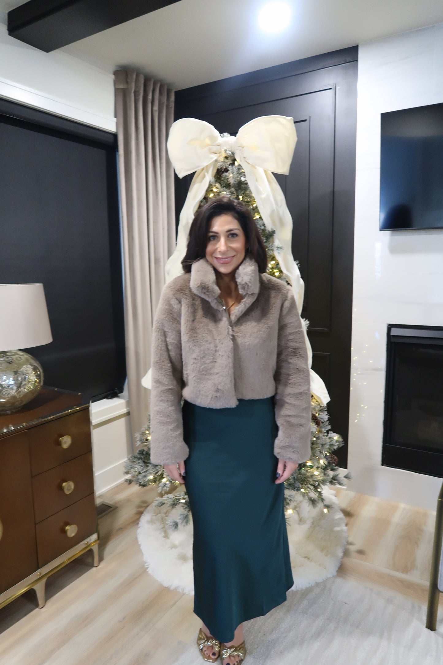 Emerald Satin Maxi Skirt