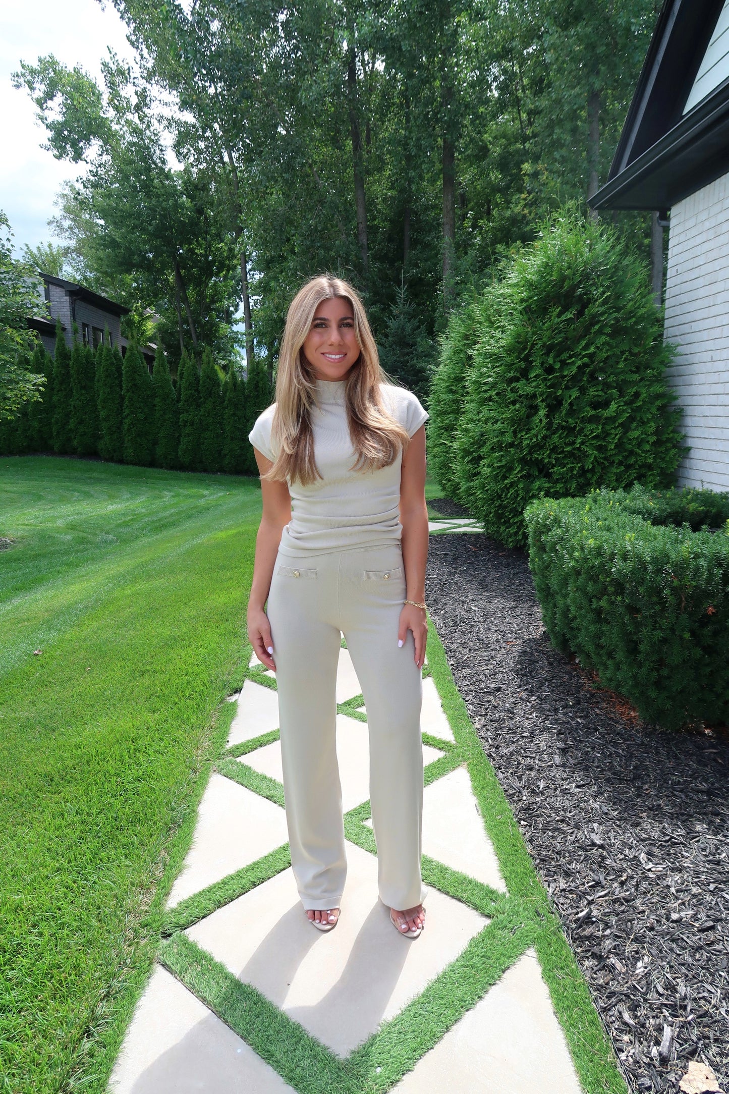 Nora Knit Top - Beige