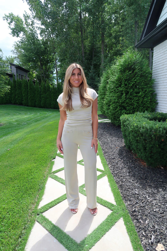 Nora Knit Top - Beige