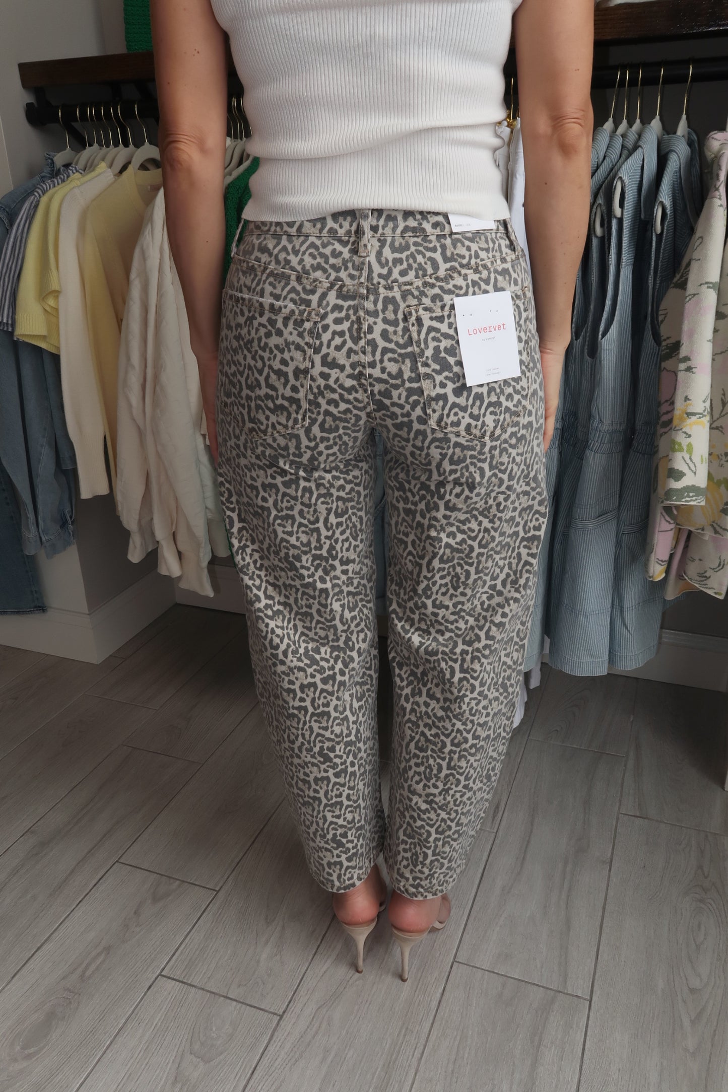 Leopard Barrel Jeans