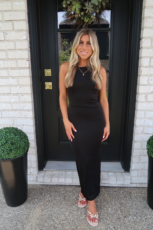 Bodycon Maxi Dress - Black