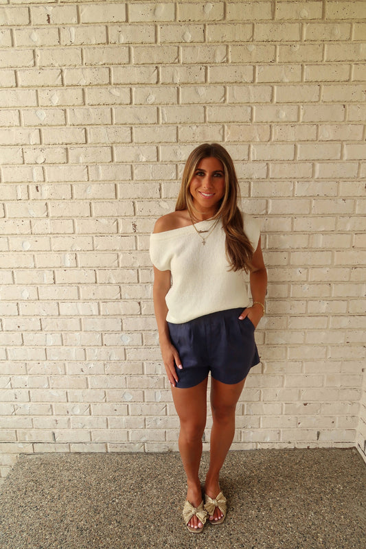 White Knit Lightweight Top