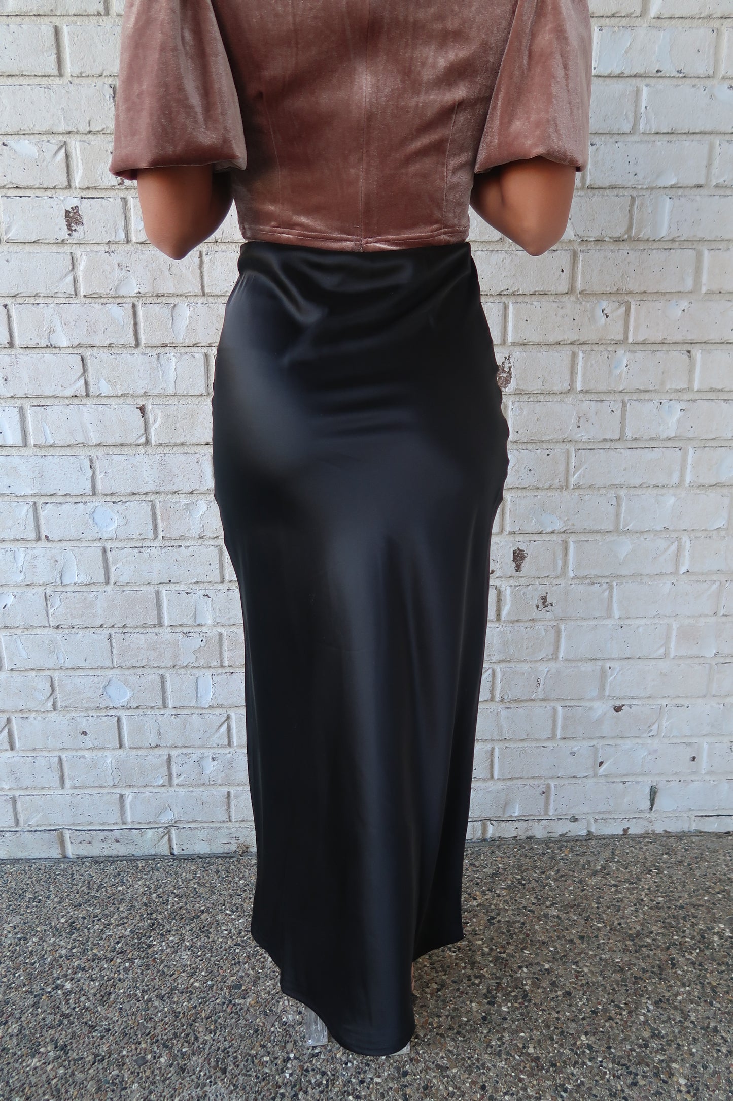 Midnight Satin Maxi Skirt