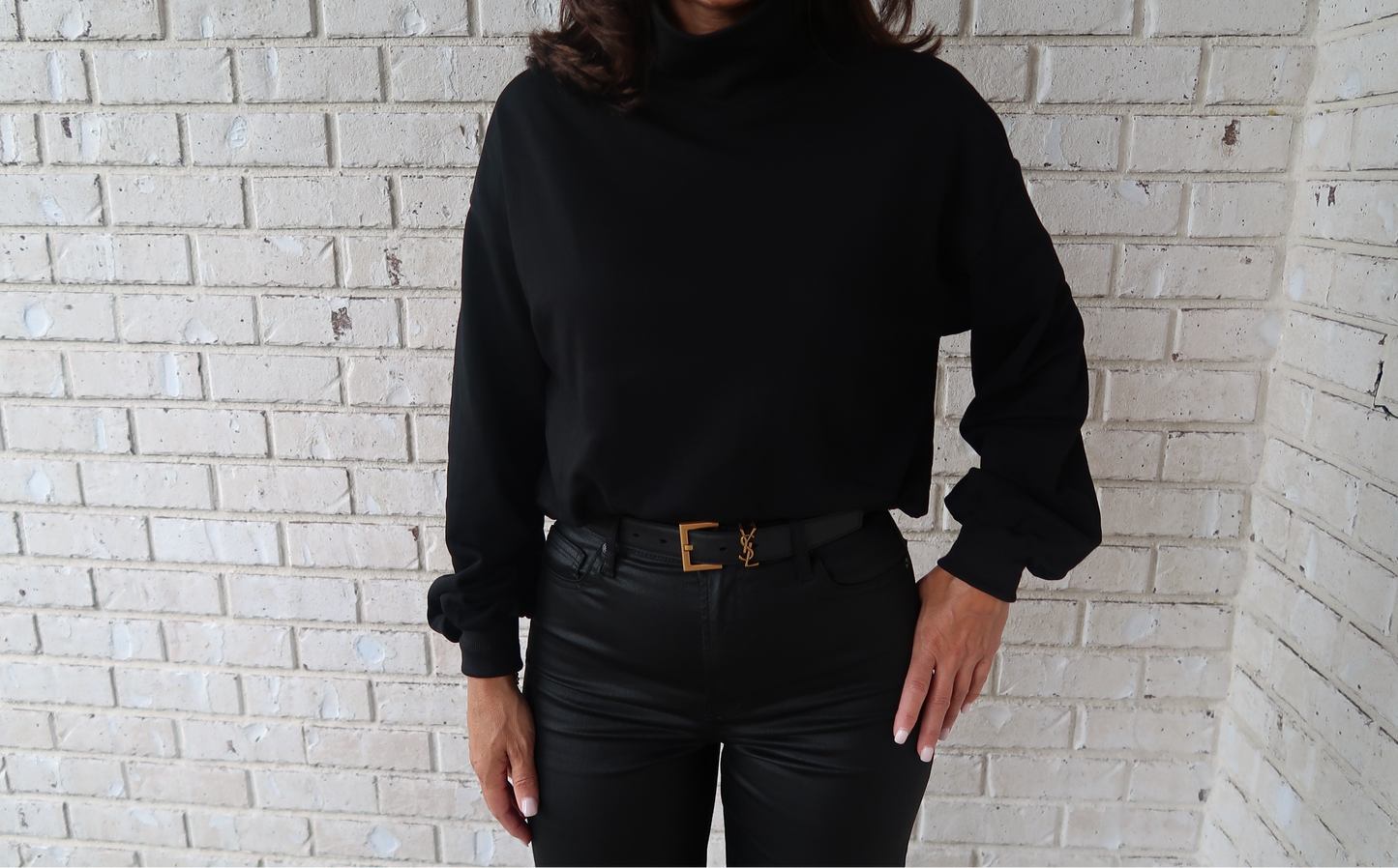 Bubble Turtle Neck Long Sleeve Shirt