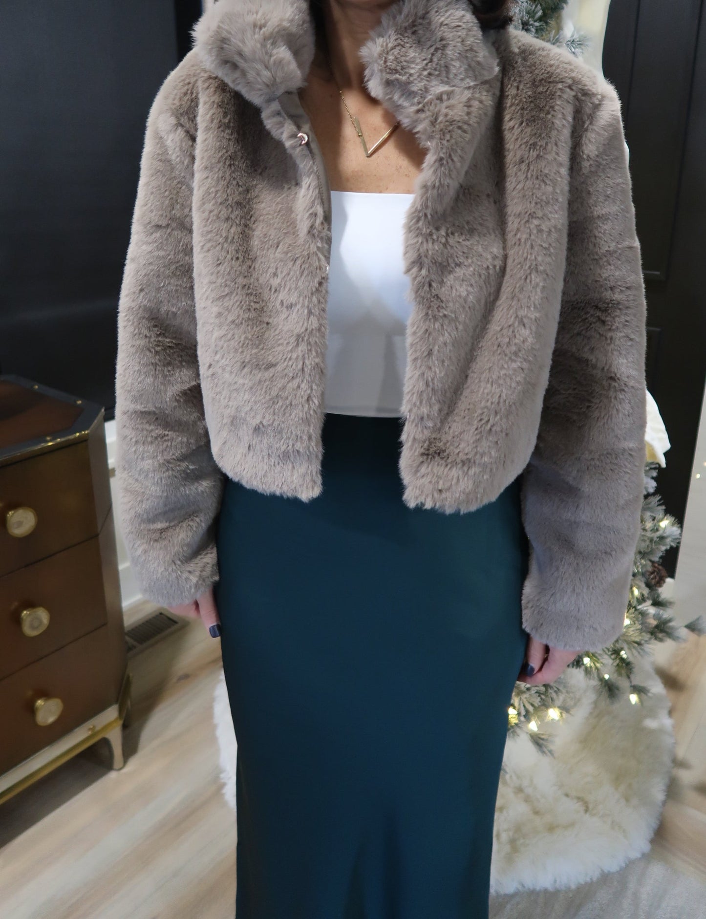 Mocha Faux Fur Coat
