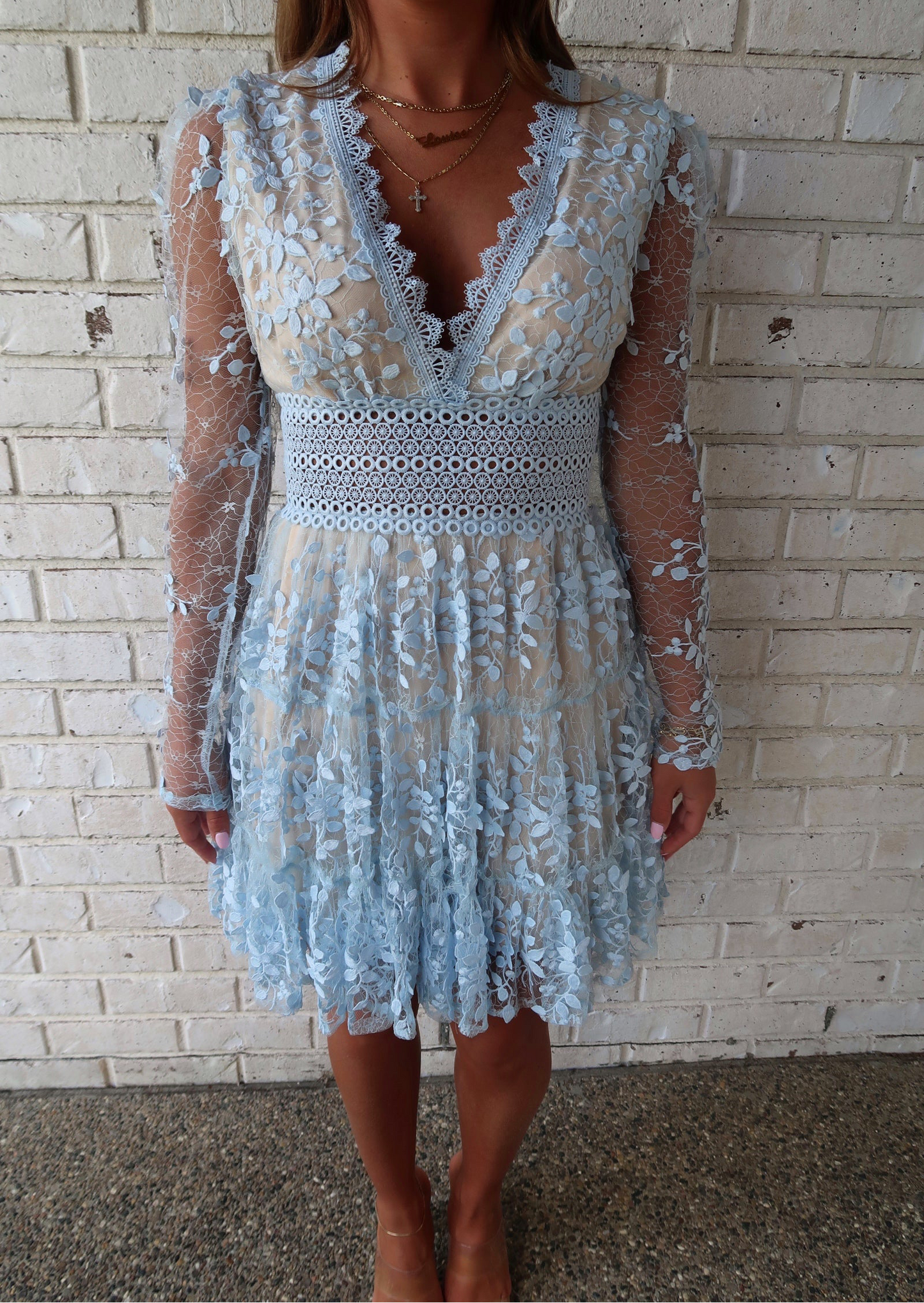 Powder Blue Lace dress