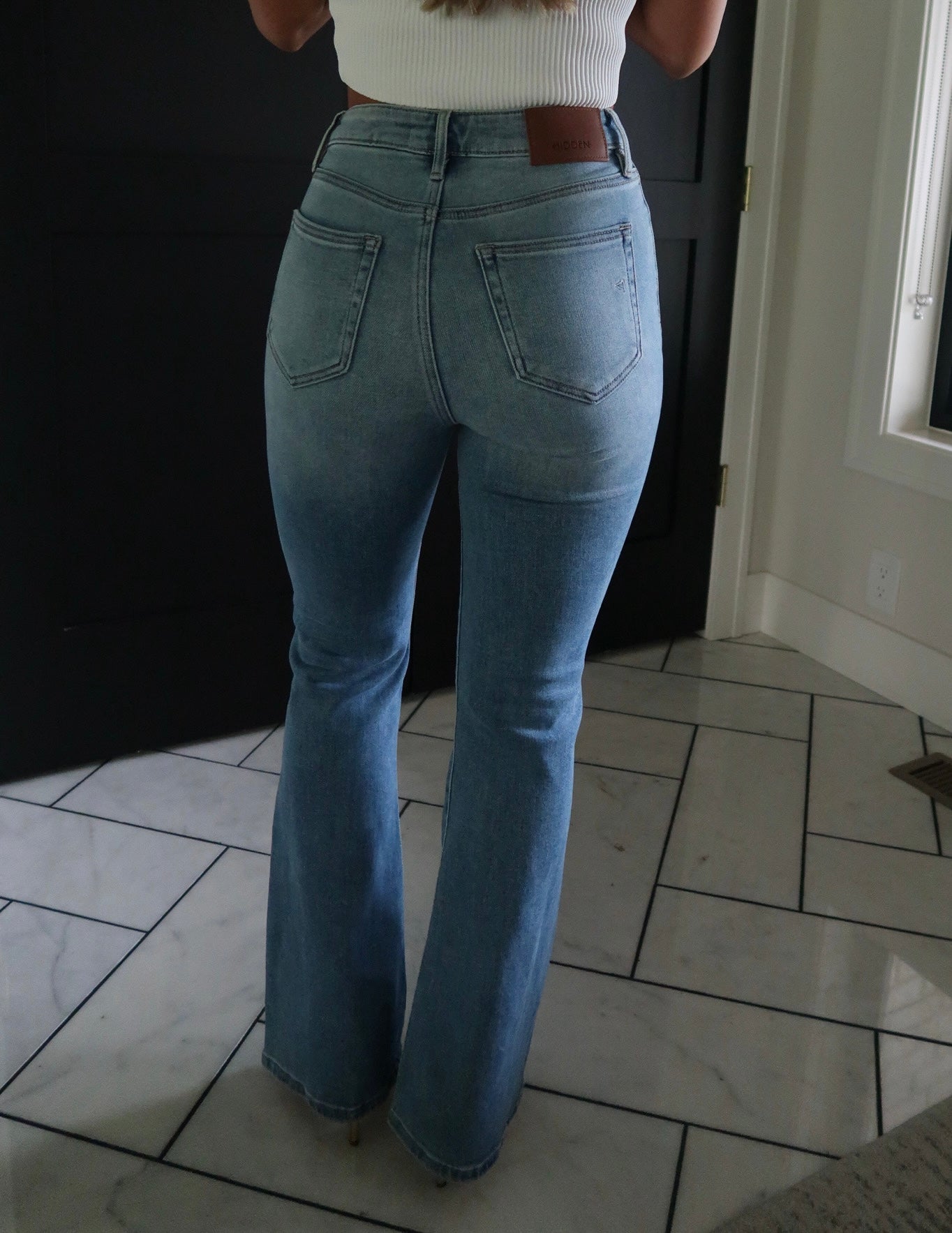 Medium Blue Flare Jeans