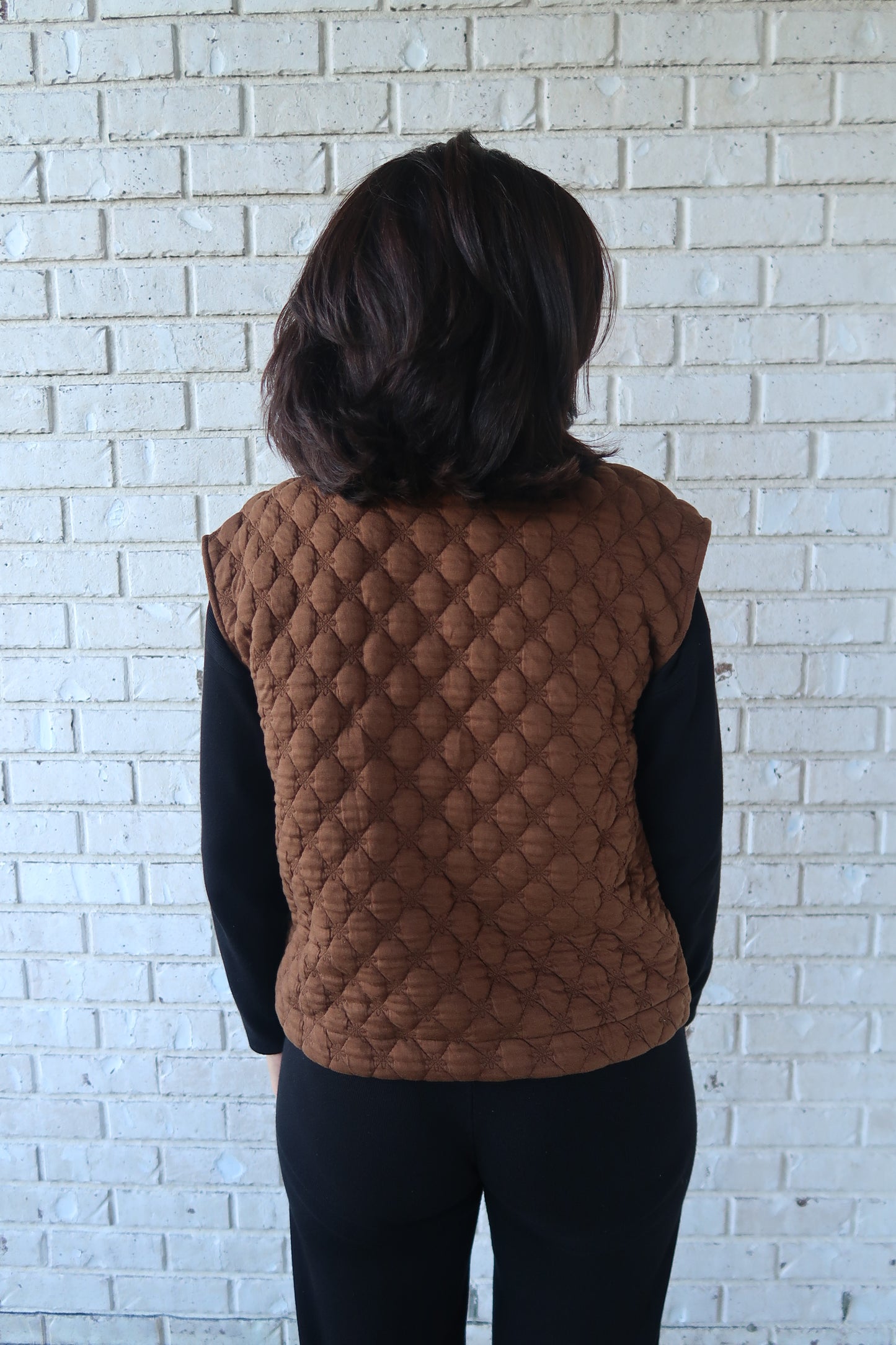 Brown Quilted Vest