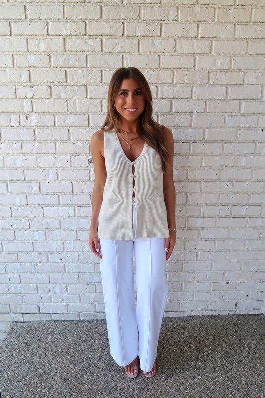 Sleeveless Vest Oatmeal