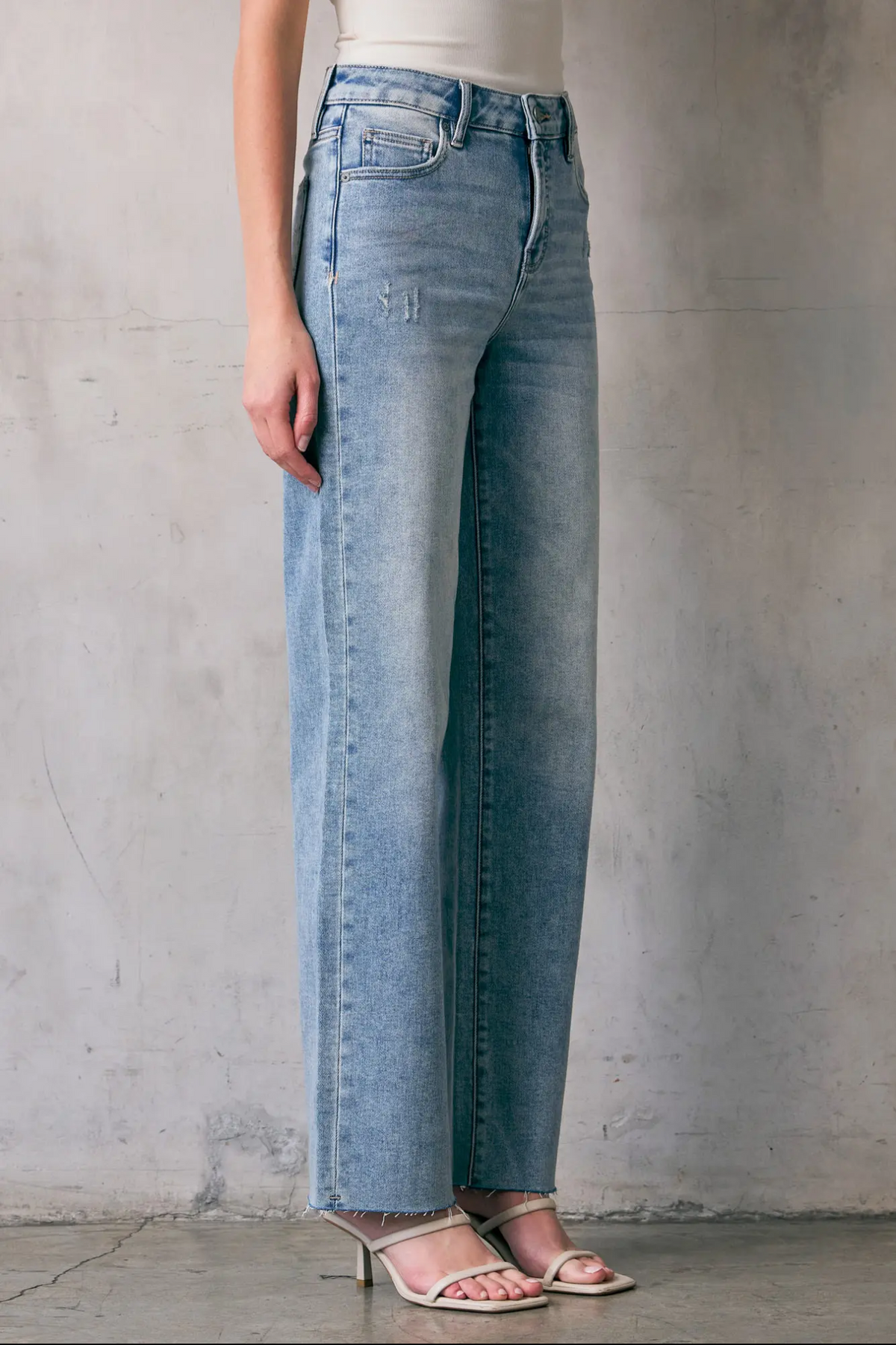 Medium Wash Classic Straight Leg Jeans