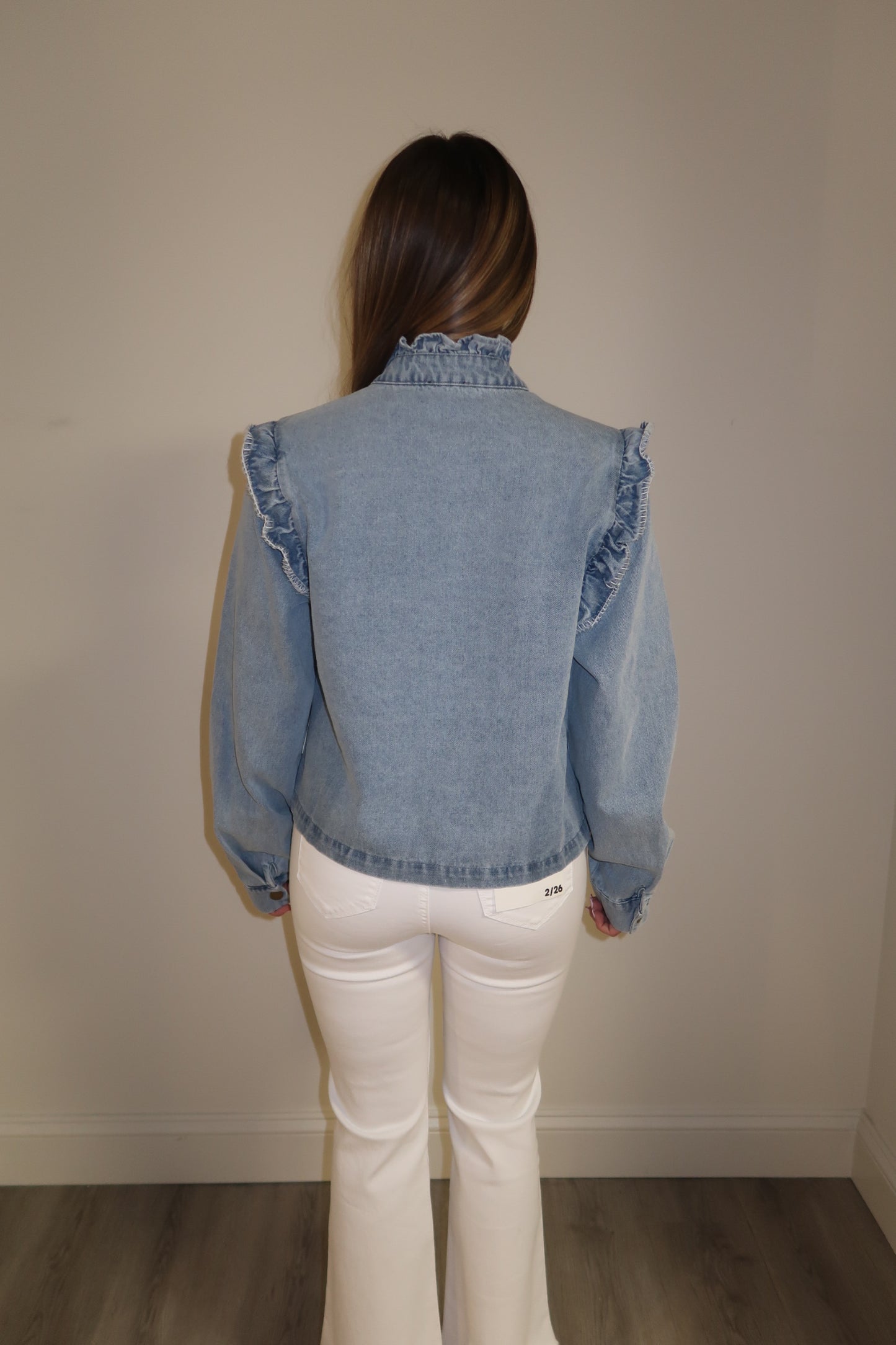 Frill Collar Denim Jacket