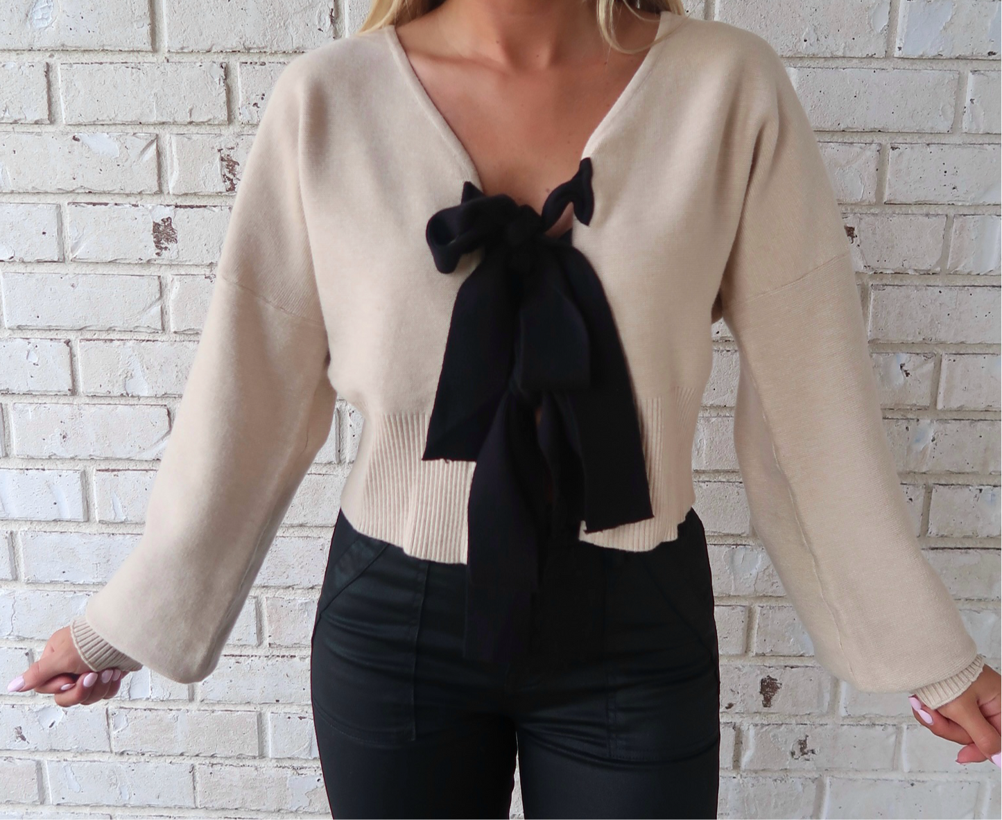 Bow Tie Knit Sweater