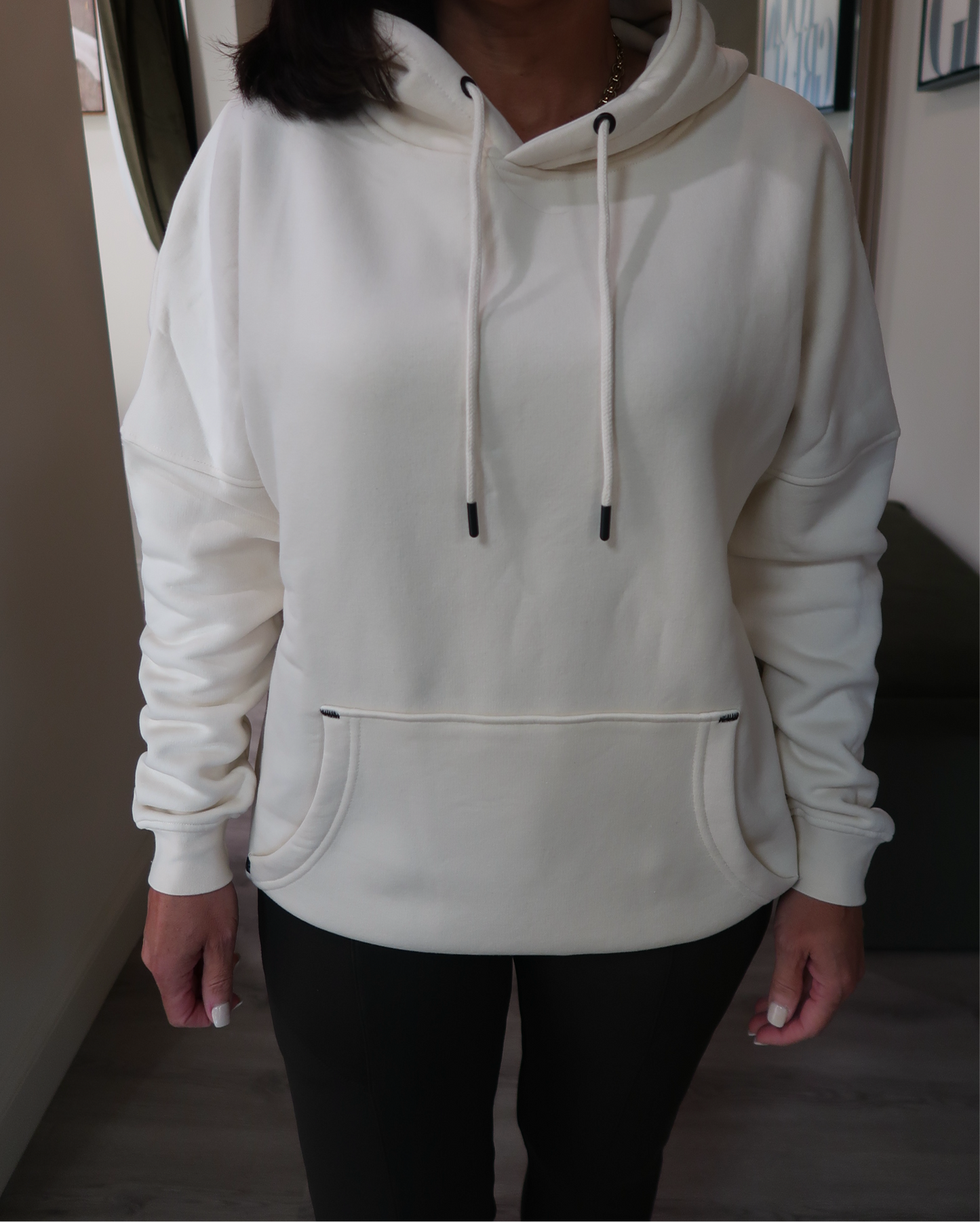 Ivory Longline Fleece Hoodie