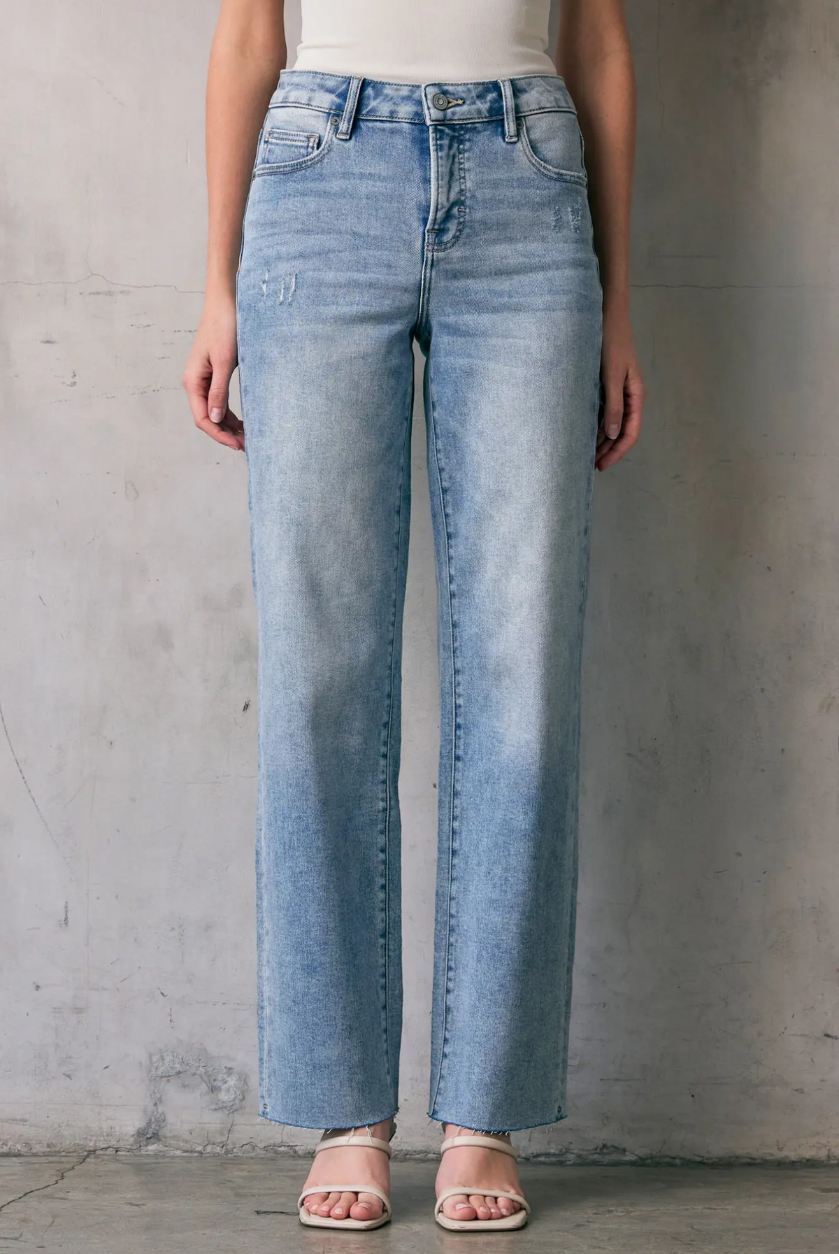 Medium Wash Classic Straight Leg Jeans