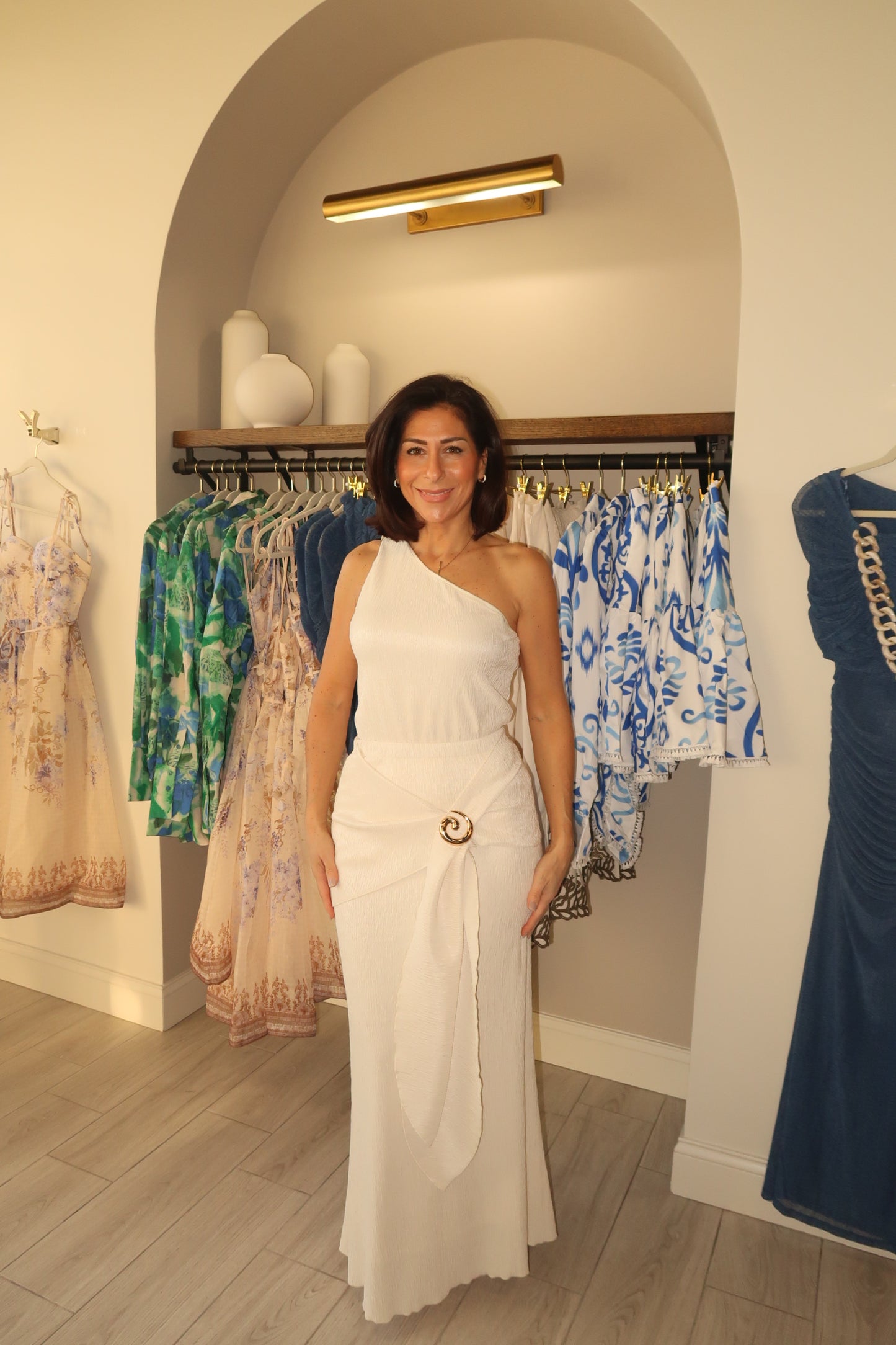 Cream Asymmetric Top